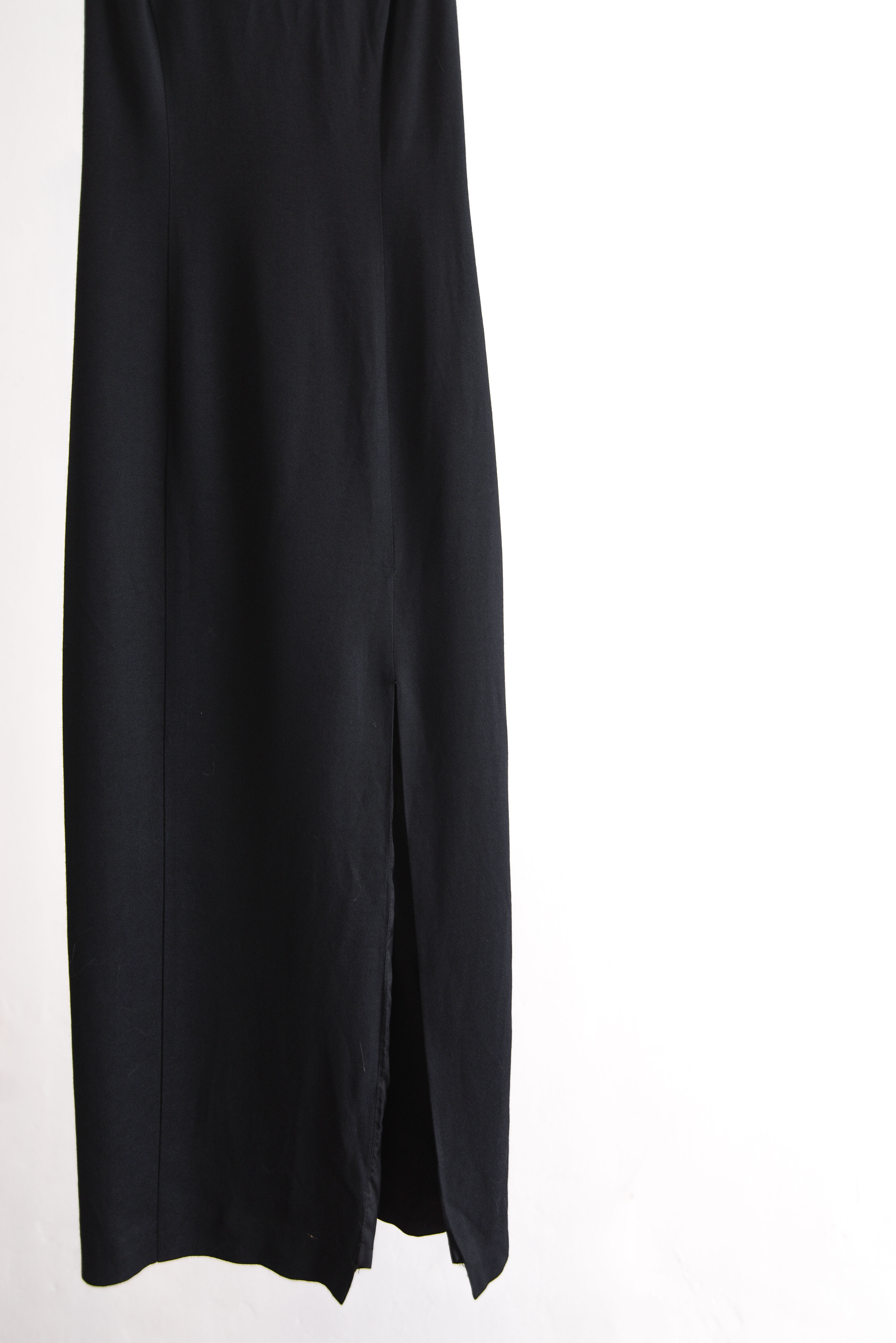 Vestido negro fiesta vintage cruzado