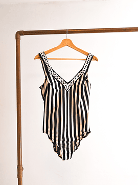 Traje de baño 90s rayado