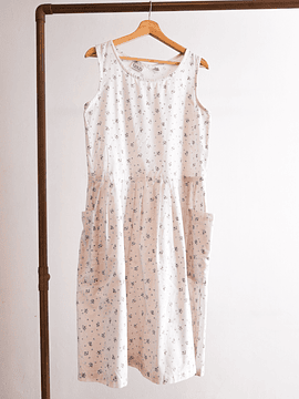 Vestido blanco floral 90s