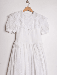 Vestido vintage blanco blonda