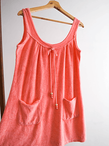 Vestido de playa coral