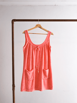 Vestido de playa coral