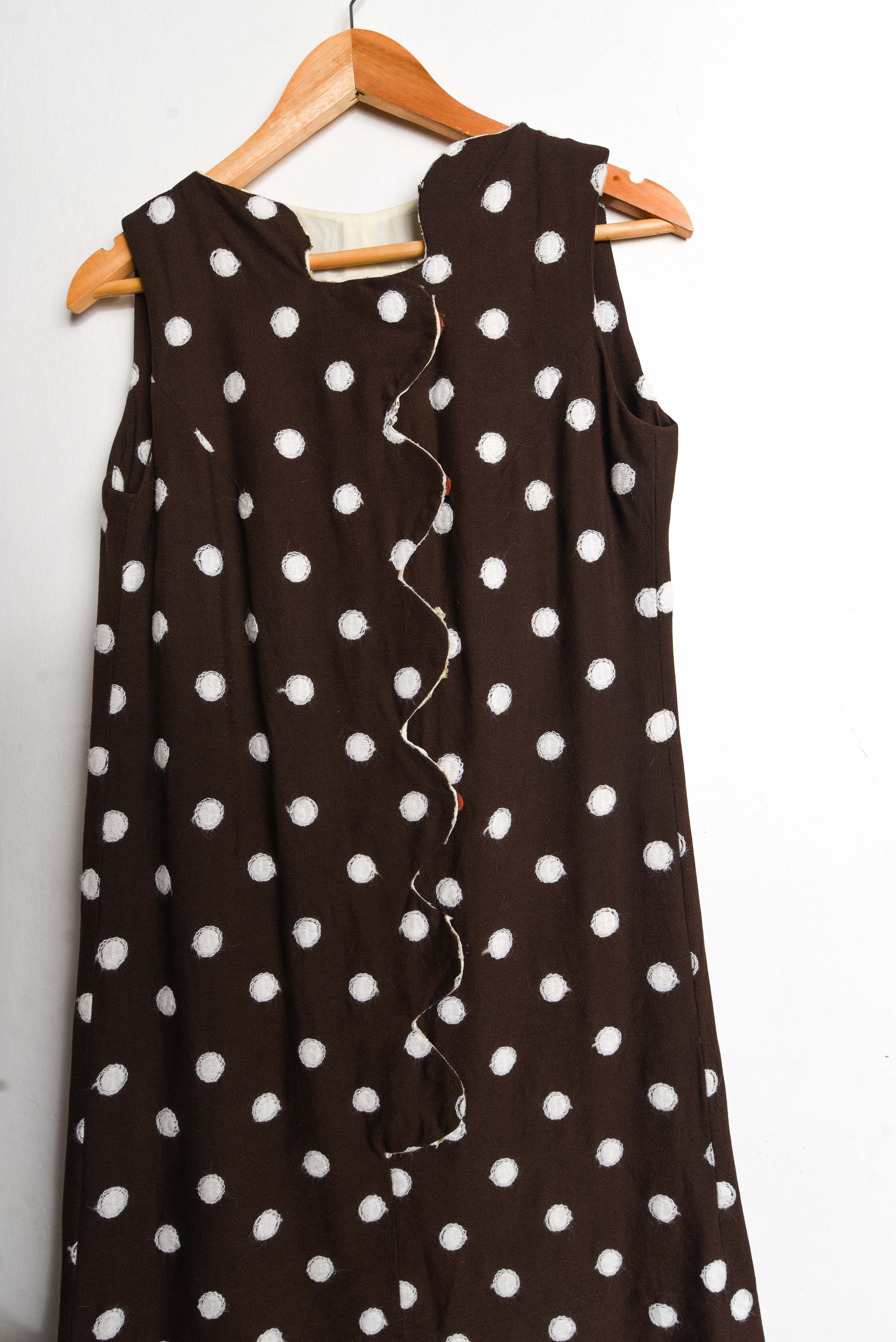 Vestido 1960s lunares y ondas