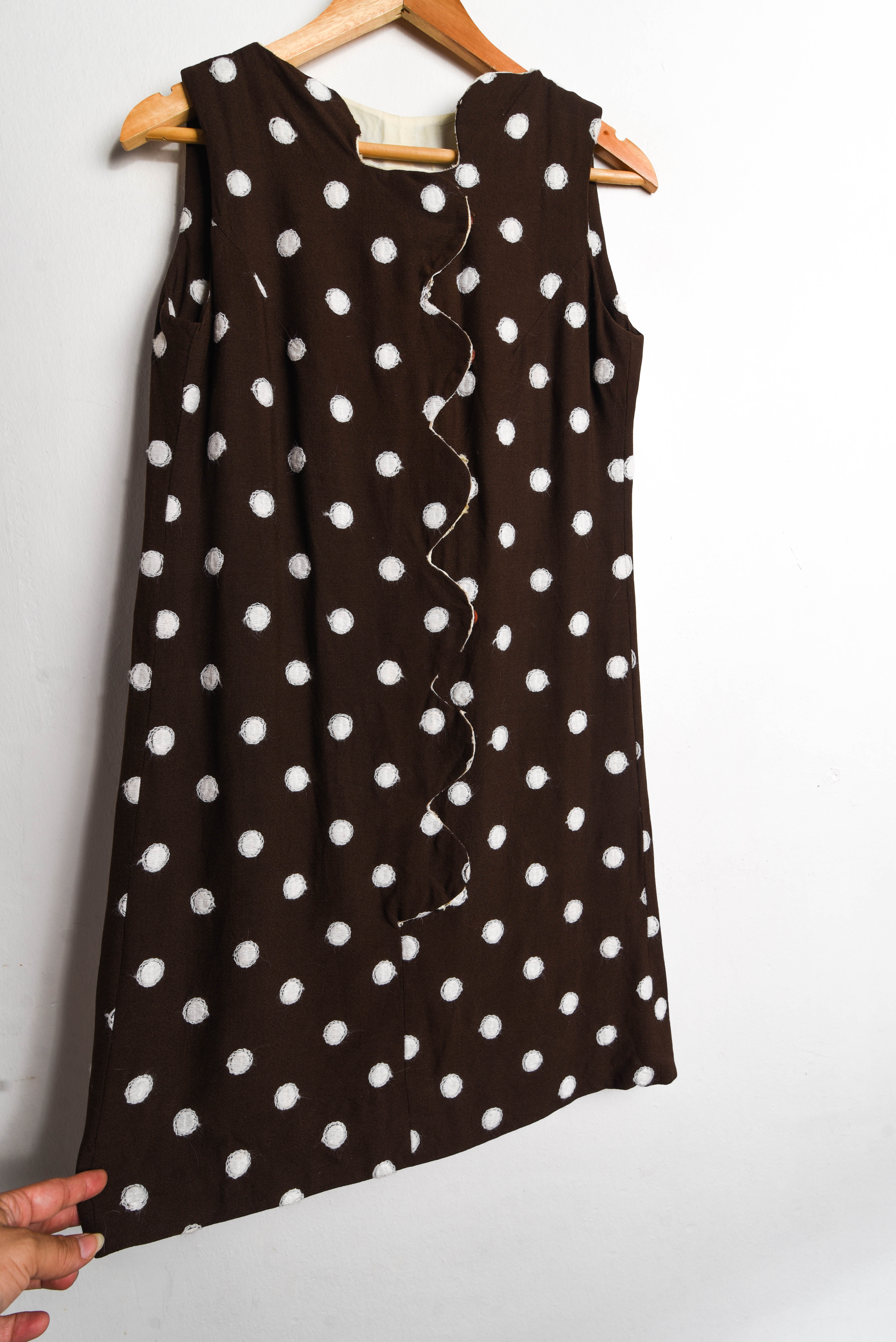 Vestido 1960s lunares y ondas