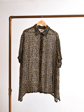 Blusa transparencia giraffe print
