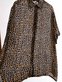 Blusa transparencia giraffe print