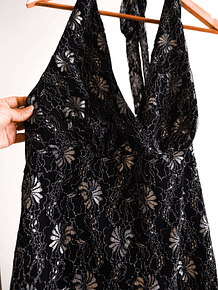 Top encaje silver y2k