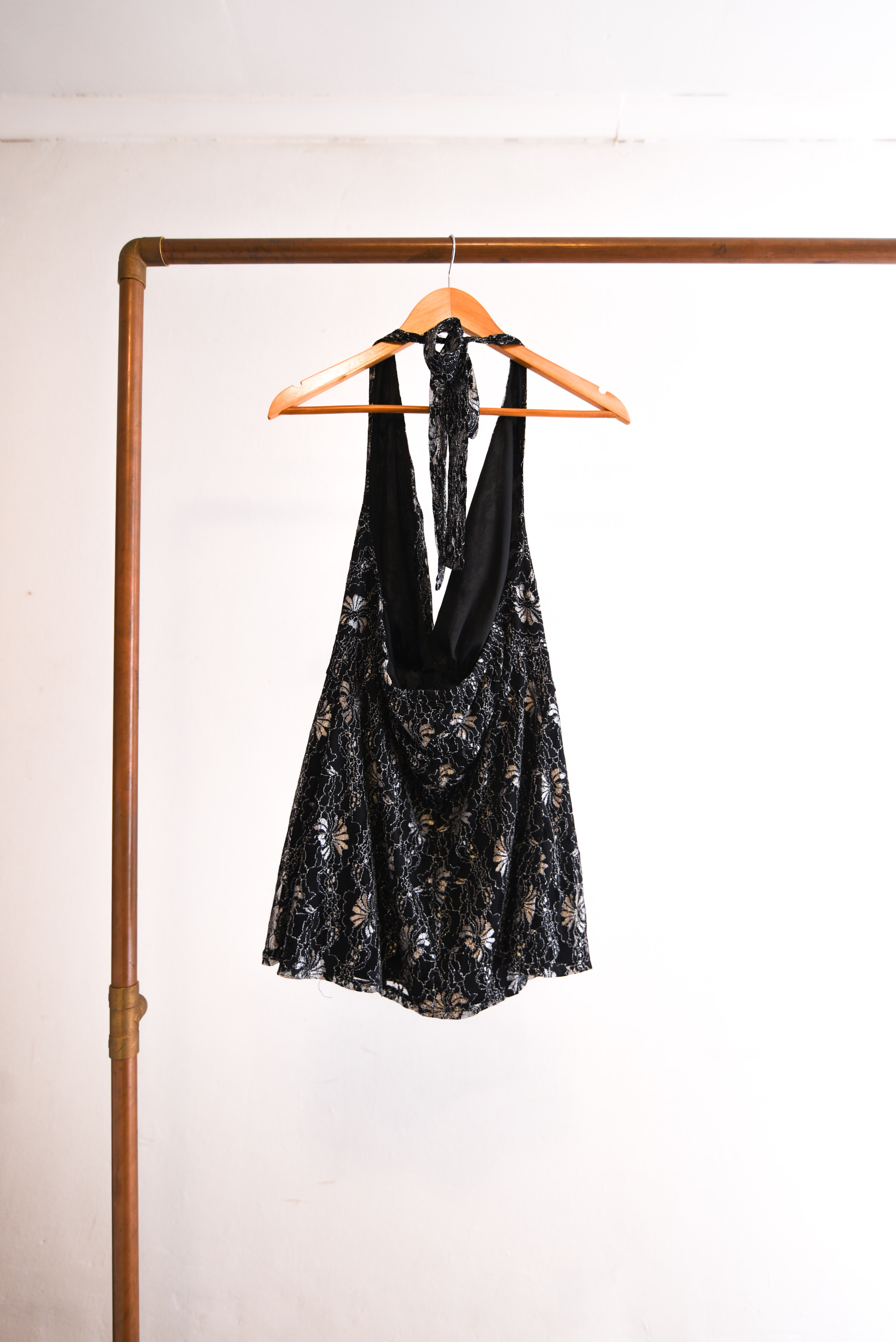 Top encaje silver y2k