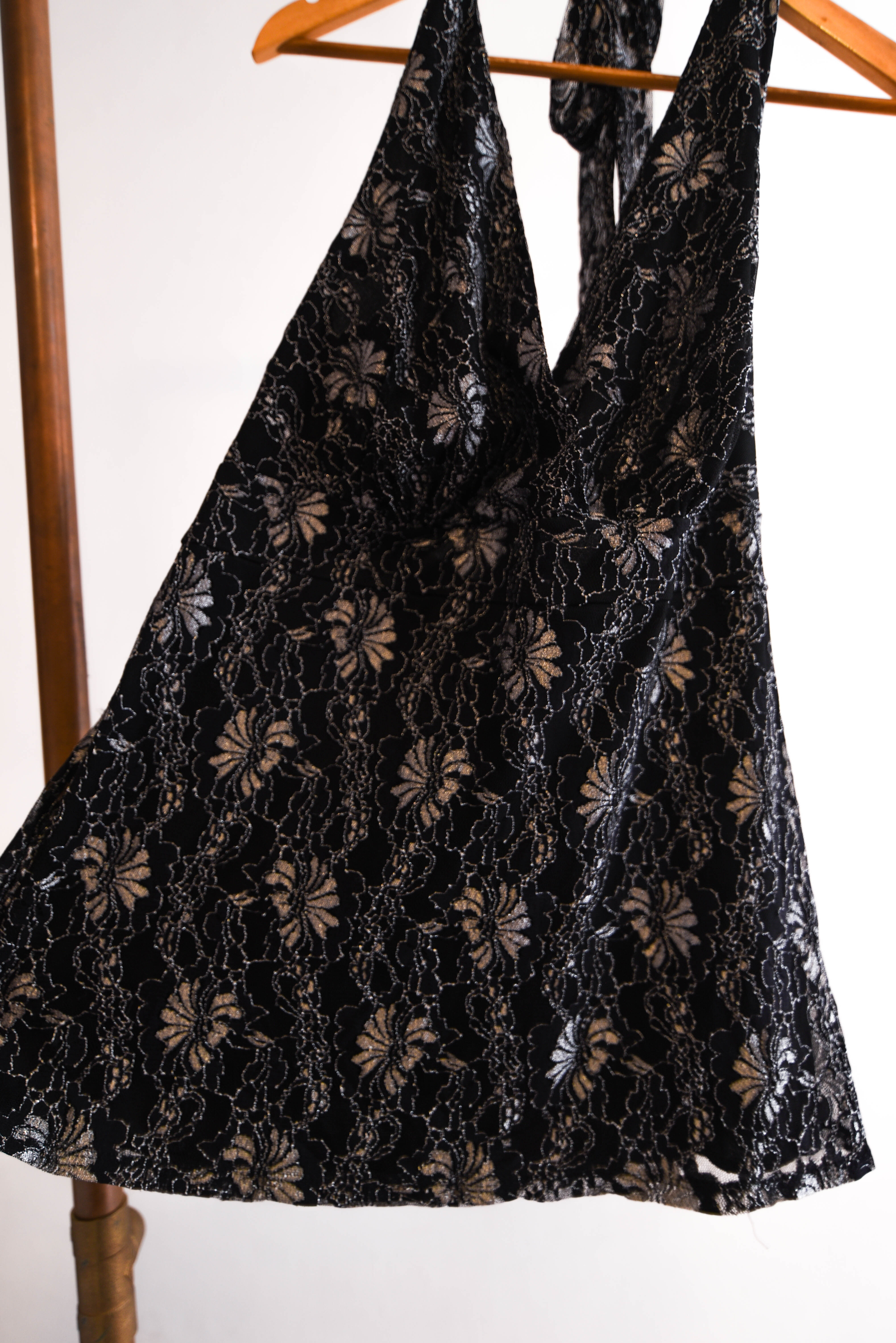 Top encaje silver y2k