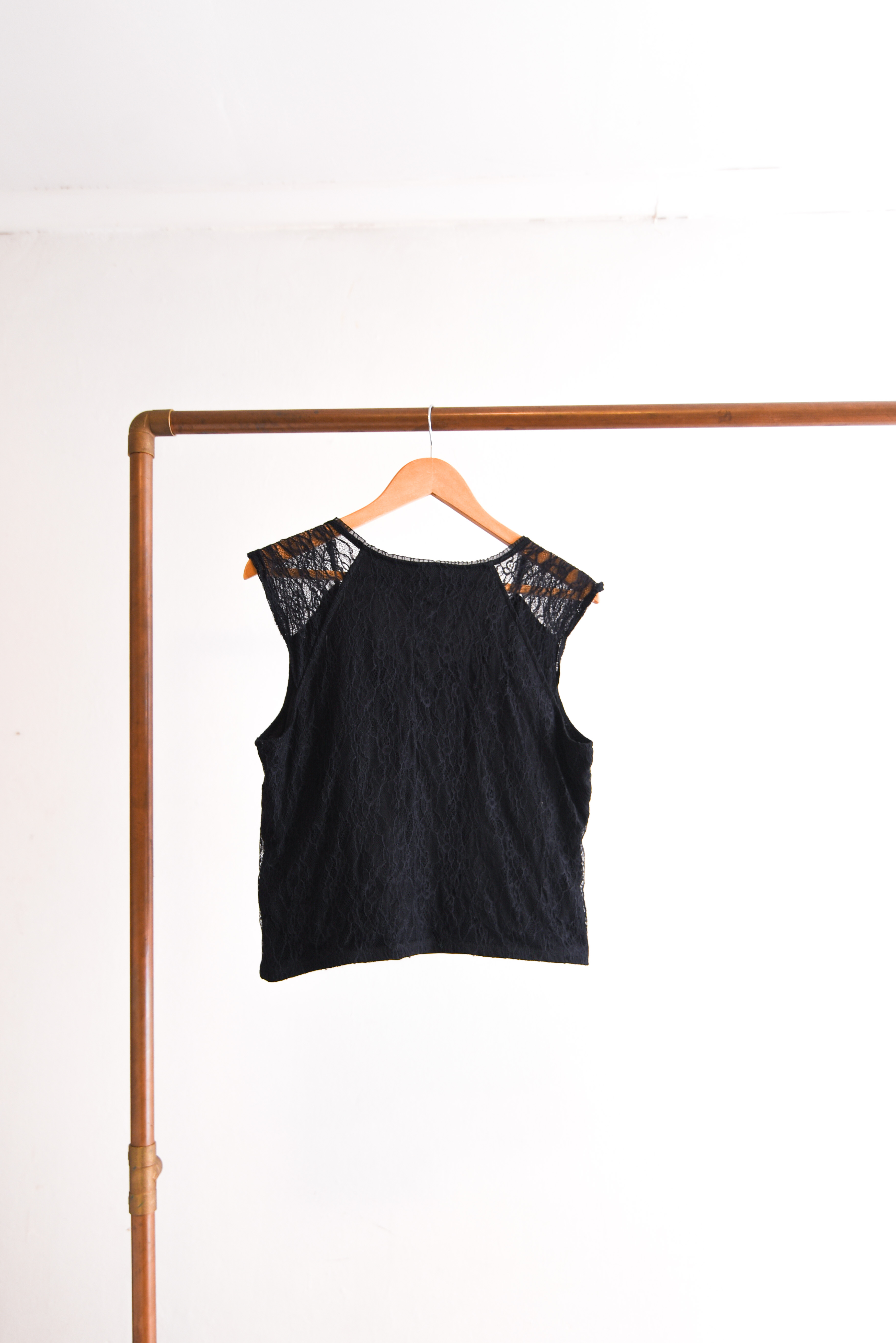 Top encaje black