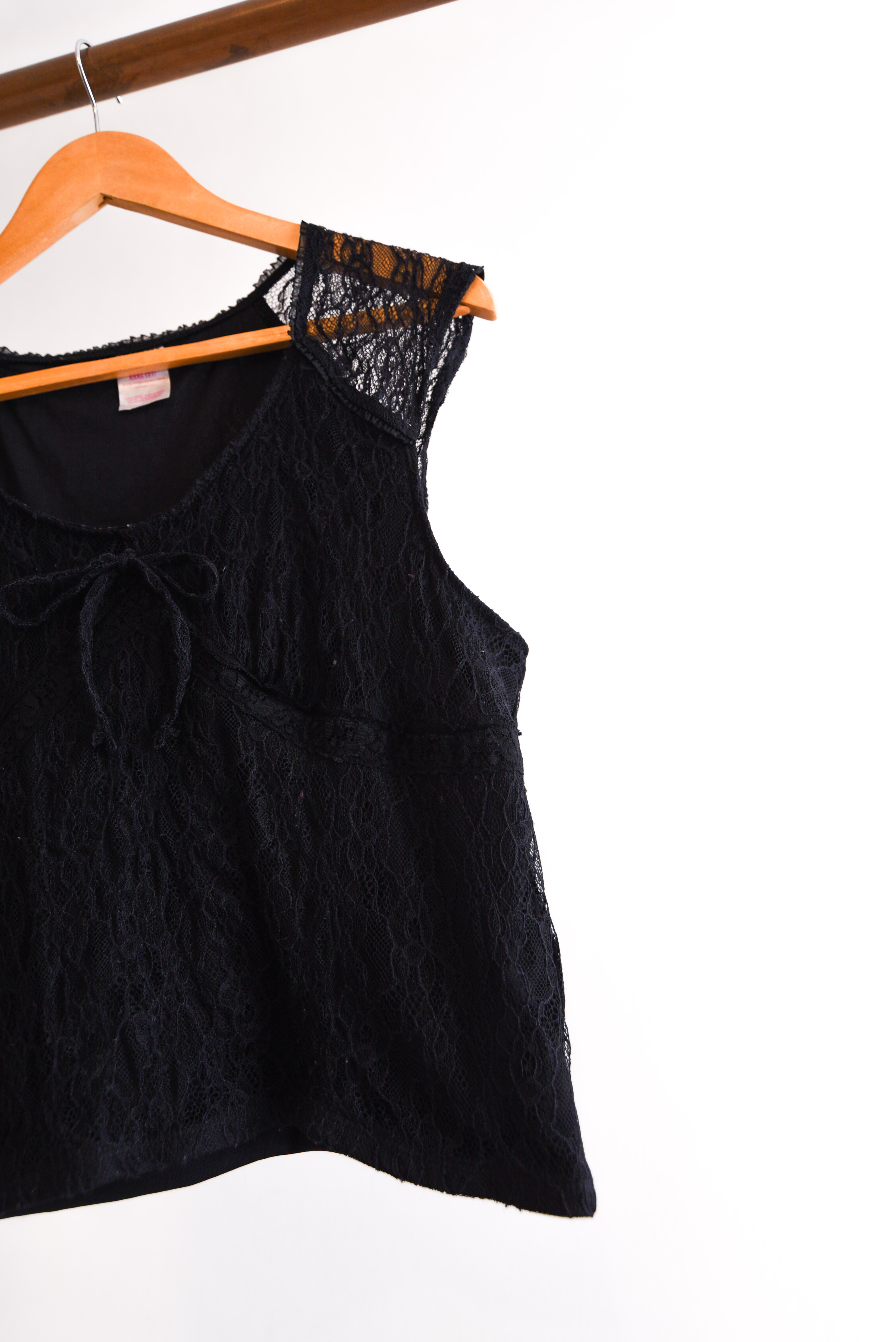 Top encaje black
