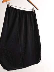 Falda lencera negra vintage