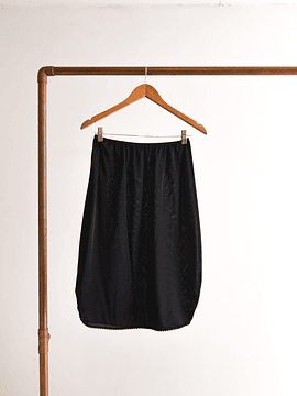 Falda lencera negra vintage