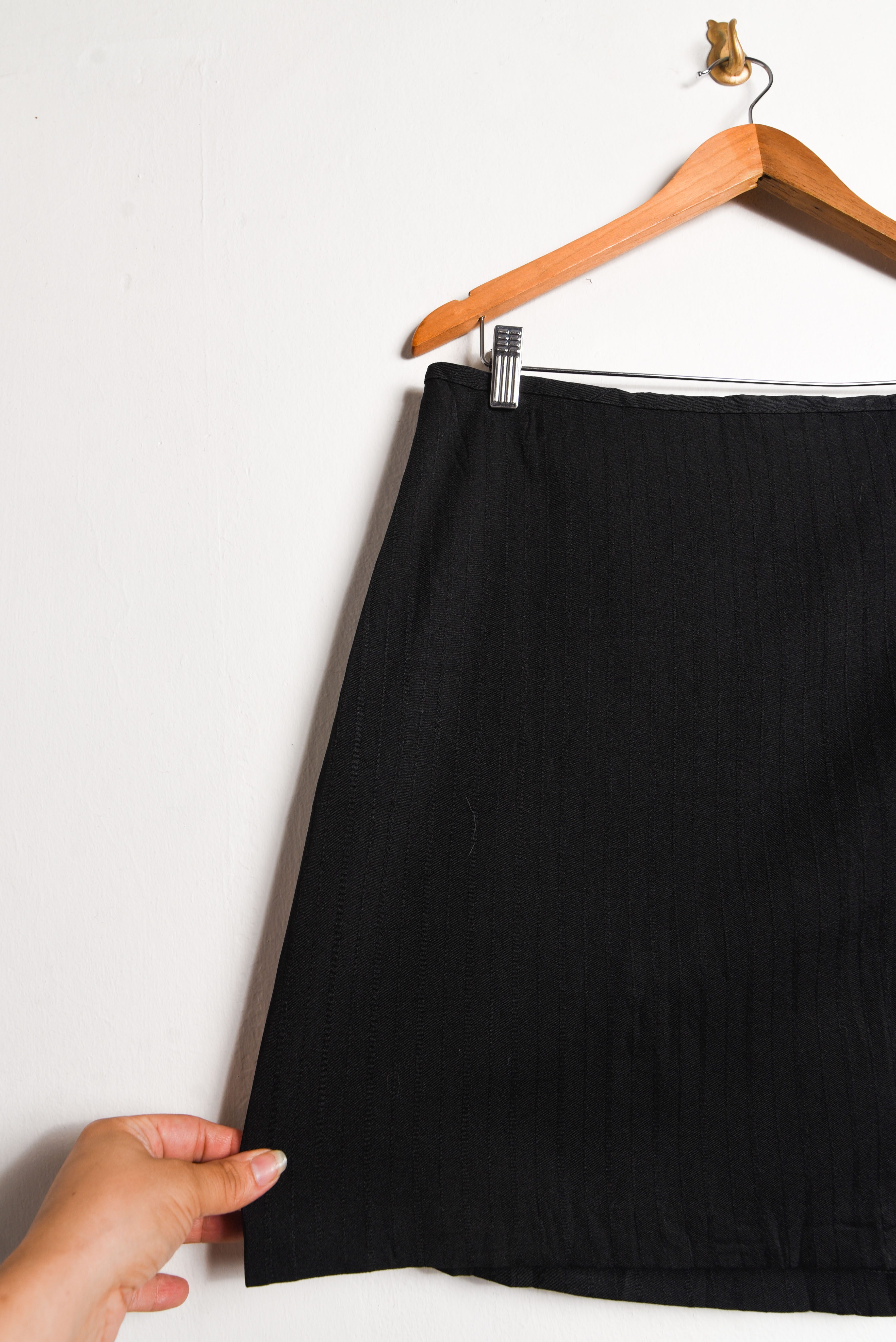 Falda 90s pinstripe satinado