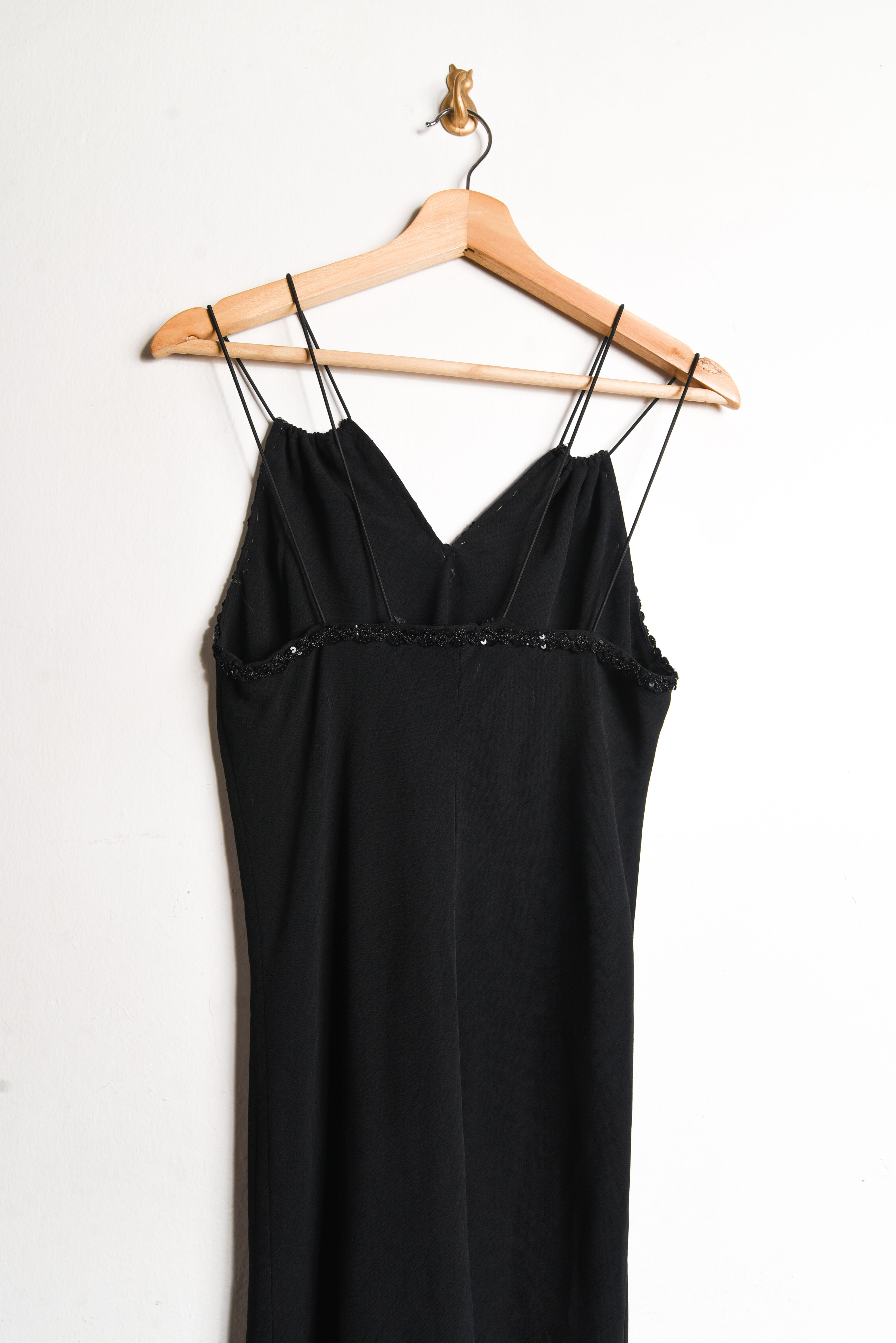 Vestido negro 90s lentejuelas