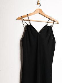 Vestido negro 90s lentejuelas