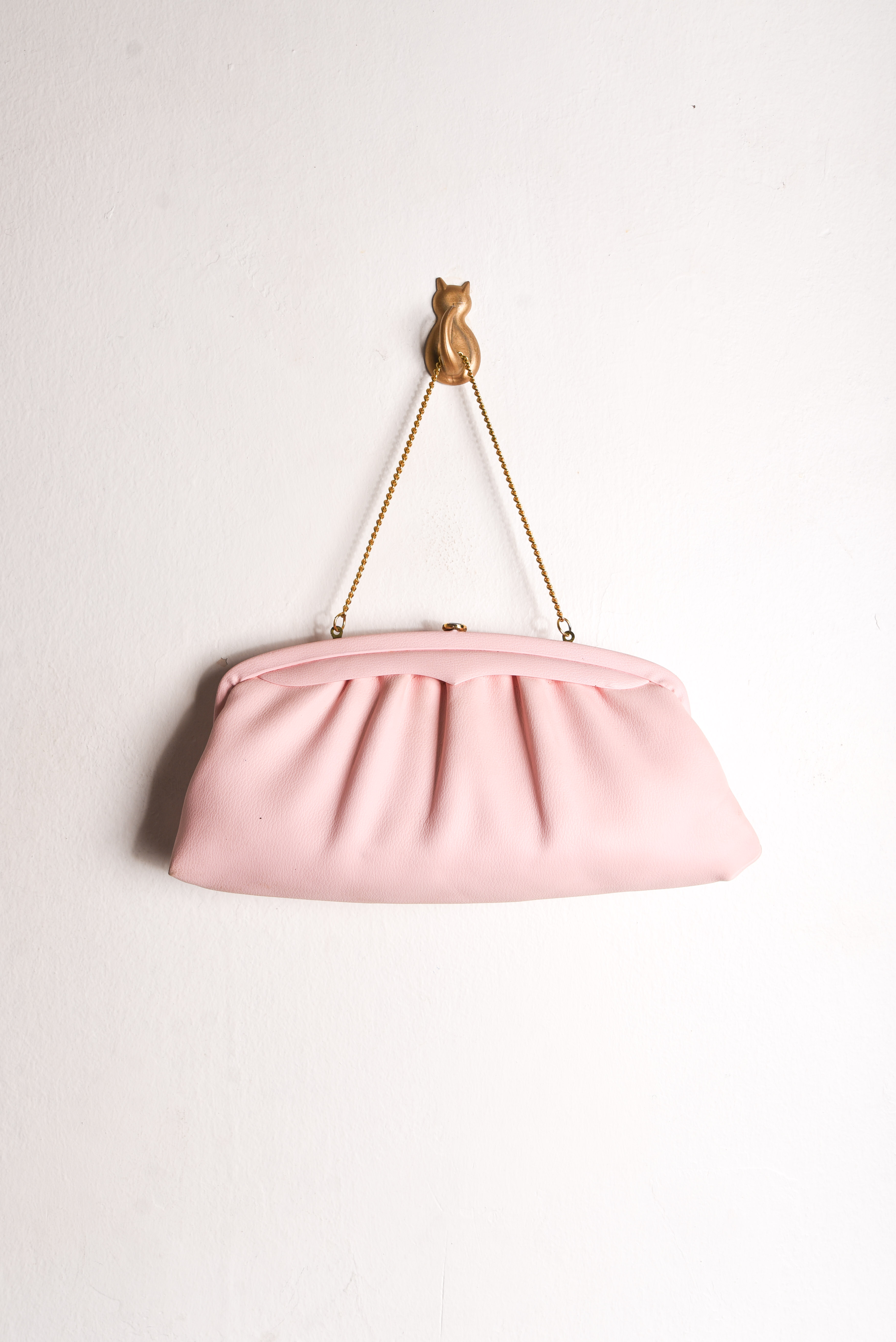 Cartera vintage rosa pastel