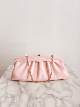 Cartera vintage rosa pastel