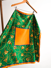 Pañuelo verde vintage barroco