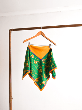 Pañuelo verde vintage barroco