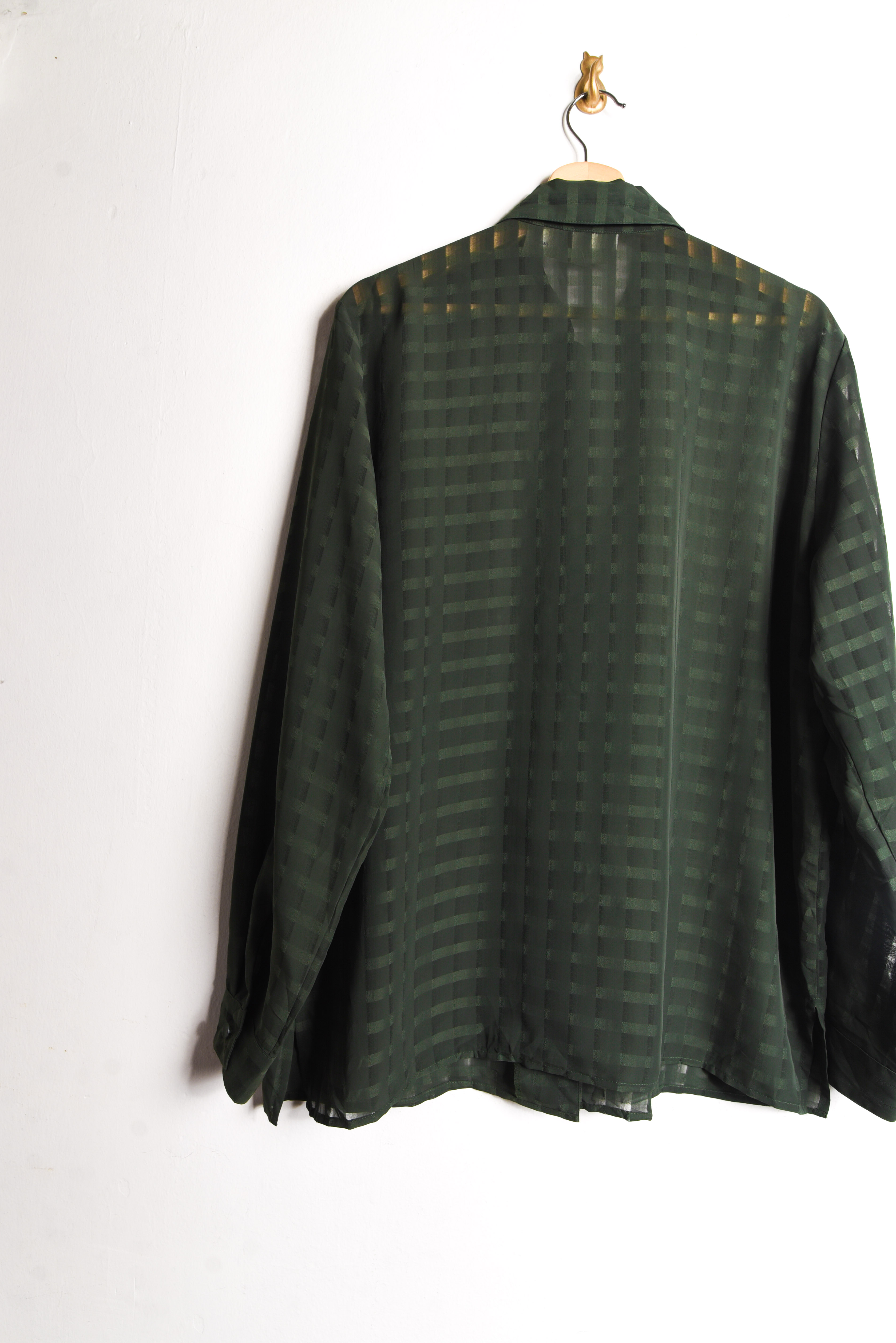 Blusa verde vintage traslucida
