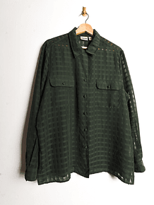 Blusa verde vintage traslucida