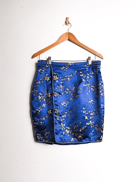 Falda azul oriental