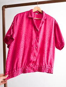 Blusa animal print fucsia vintage