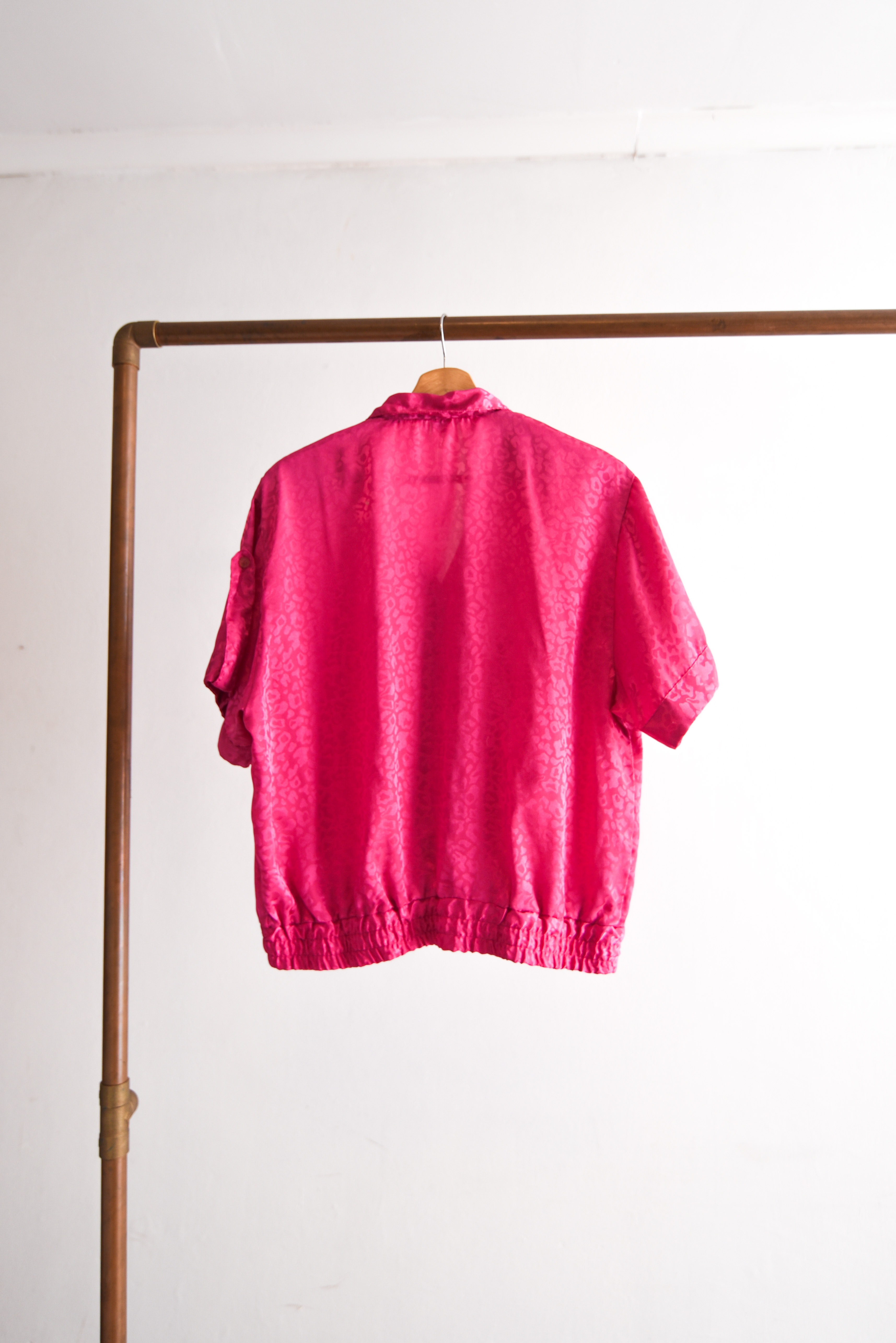 Blusa animal print fucsia vintage