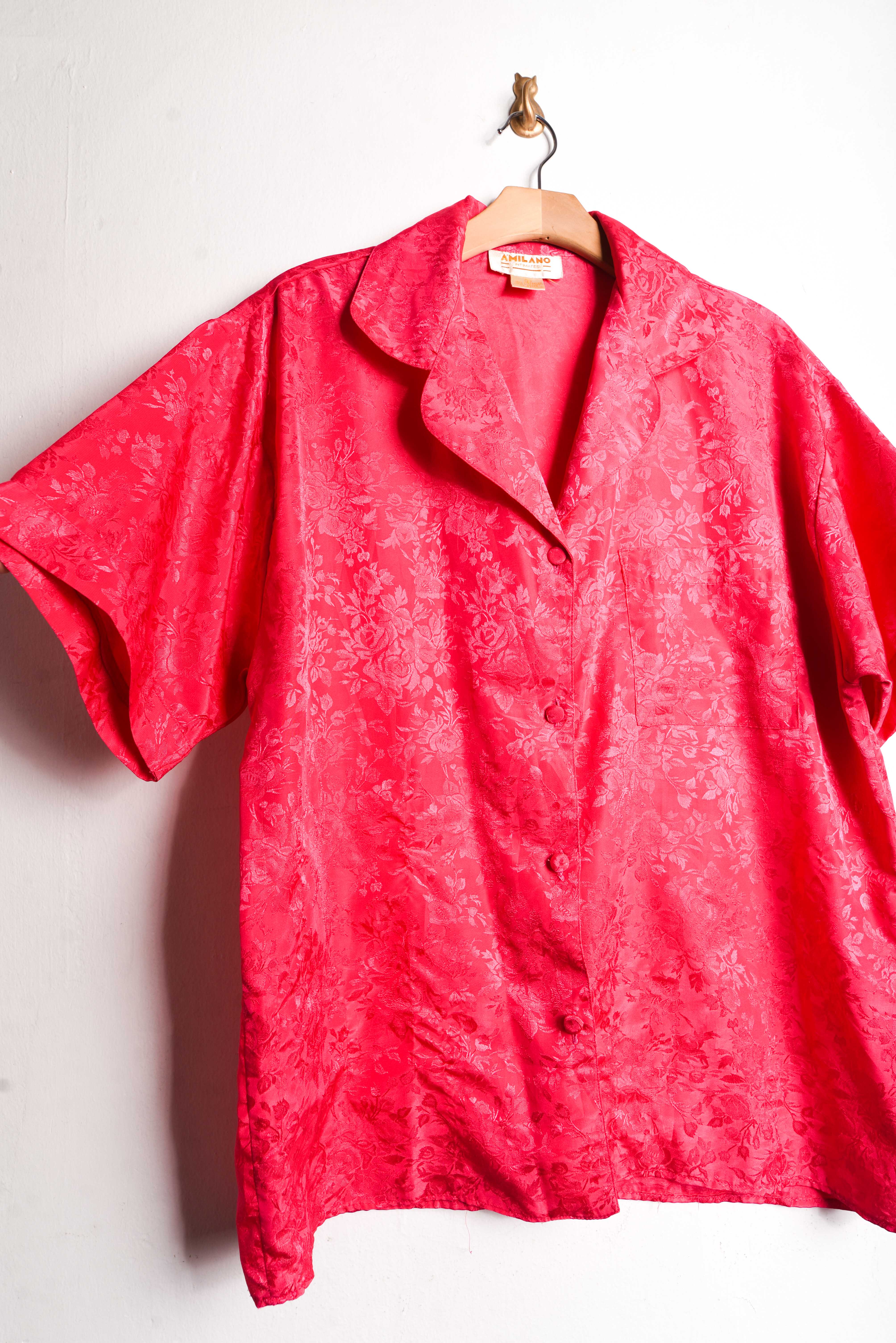 Blusa lencera rosada vintage