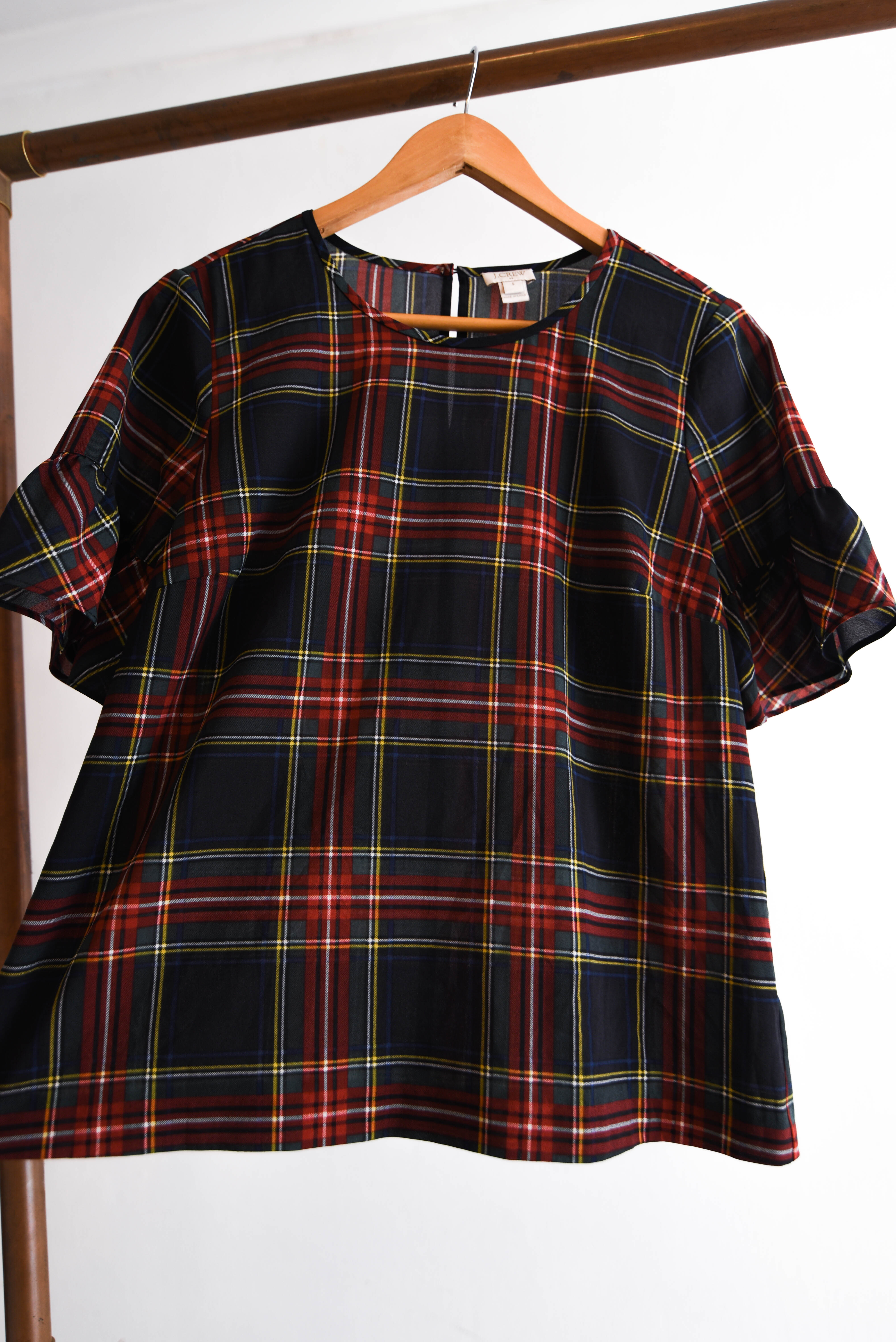 Blusa tartán vuelos