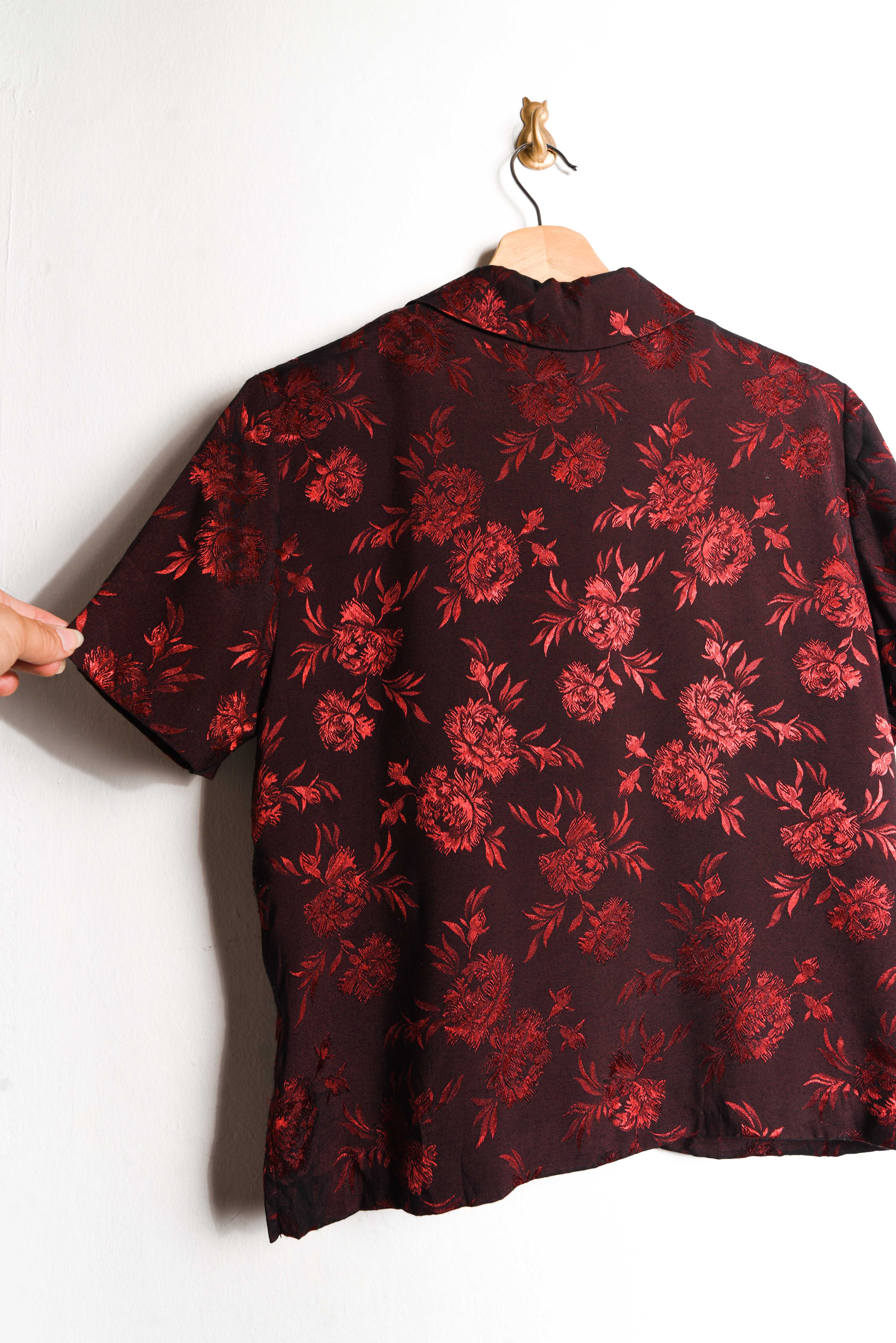 Blusa brocato vintage 90s