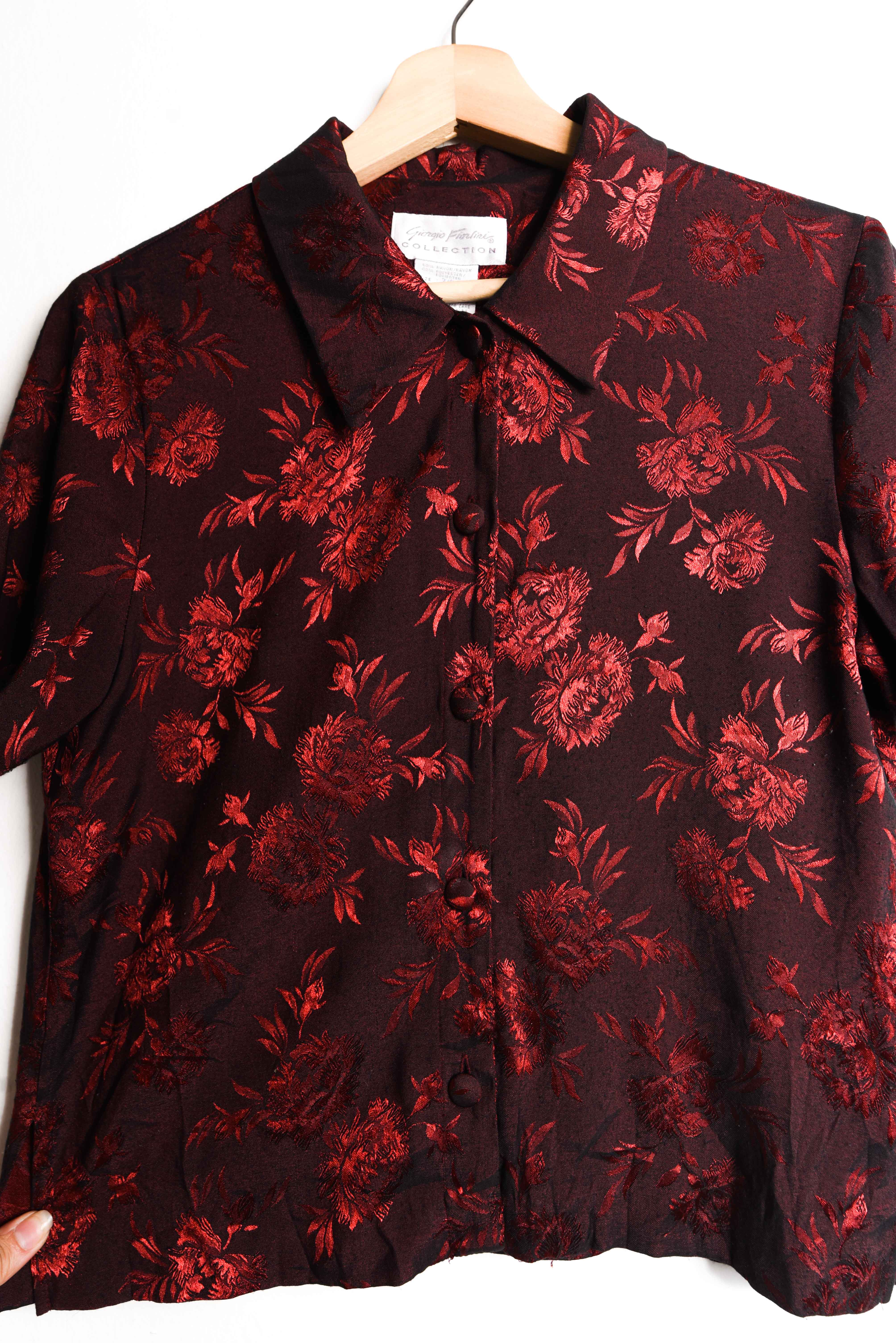 Blusa brocato vintage 90s