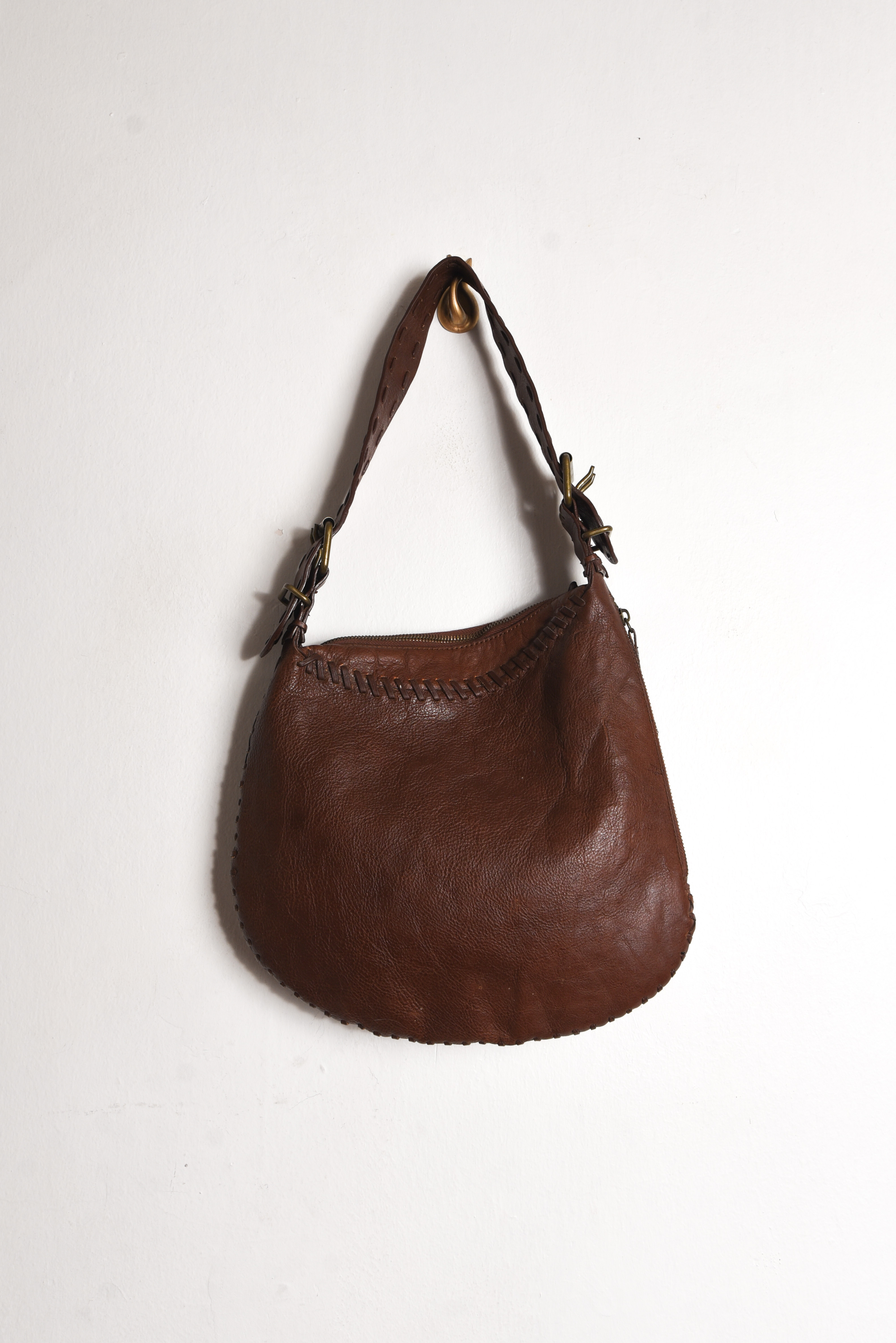 Cartera cuero 70s boho