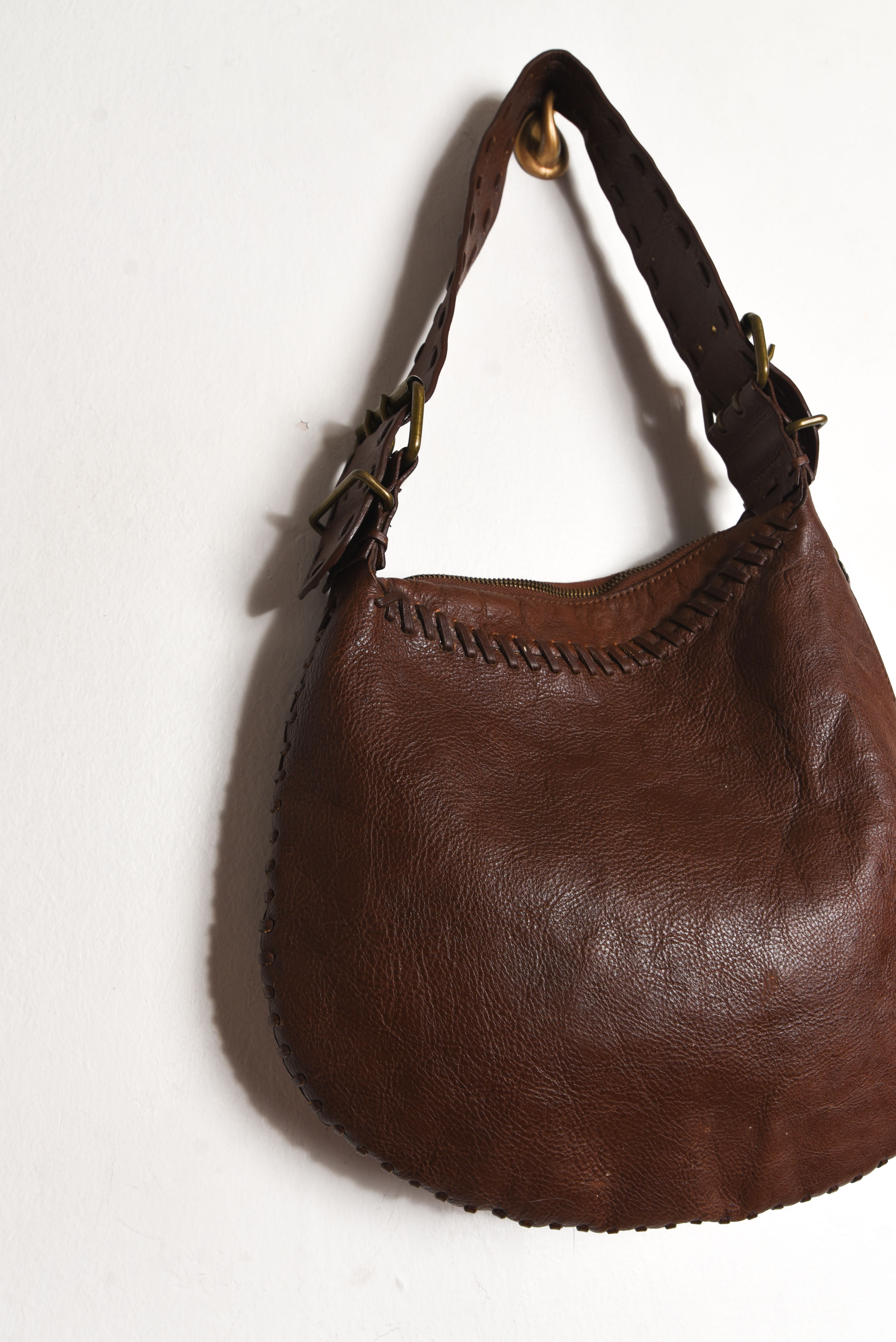 Cartera cuero 70s boho