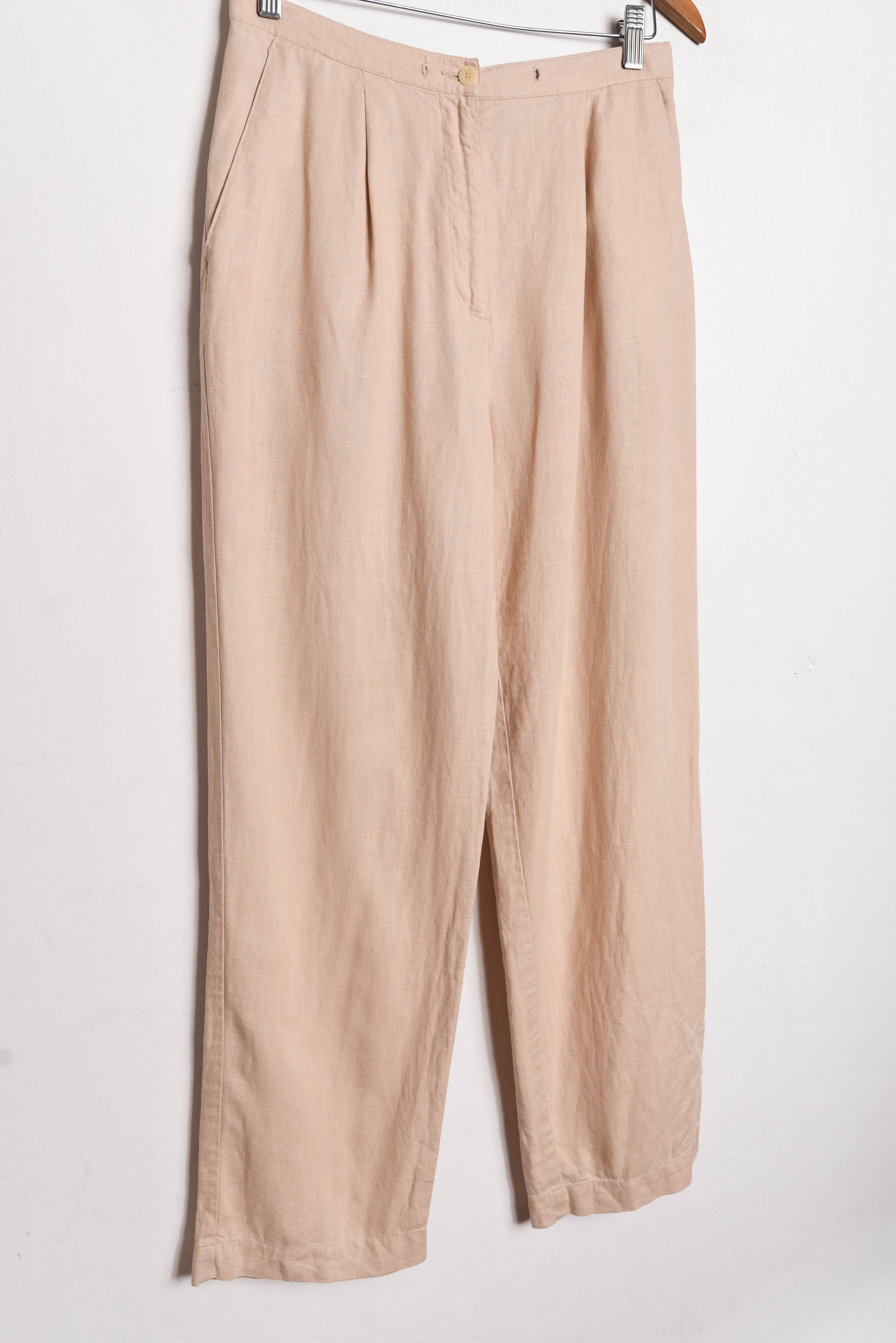Pantalón beige lino vintage