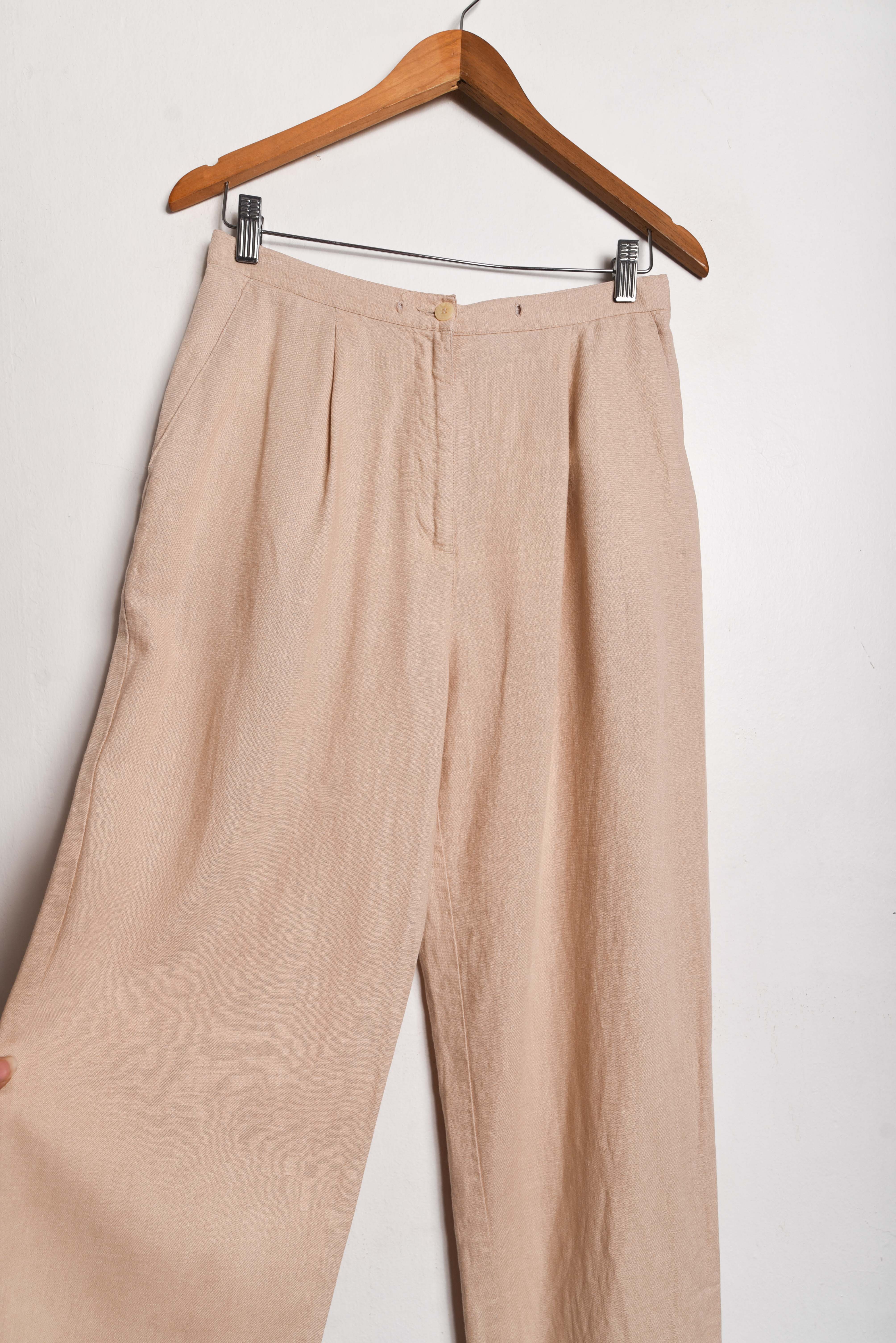 Pantalón beige lino vintage