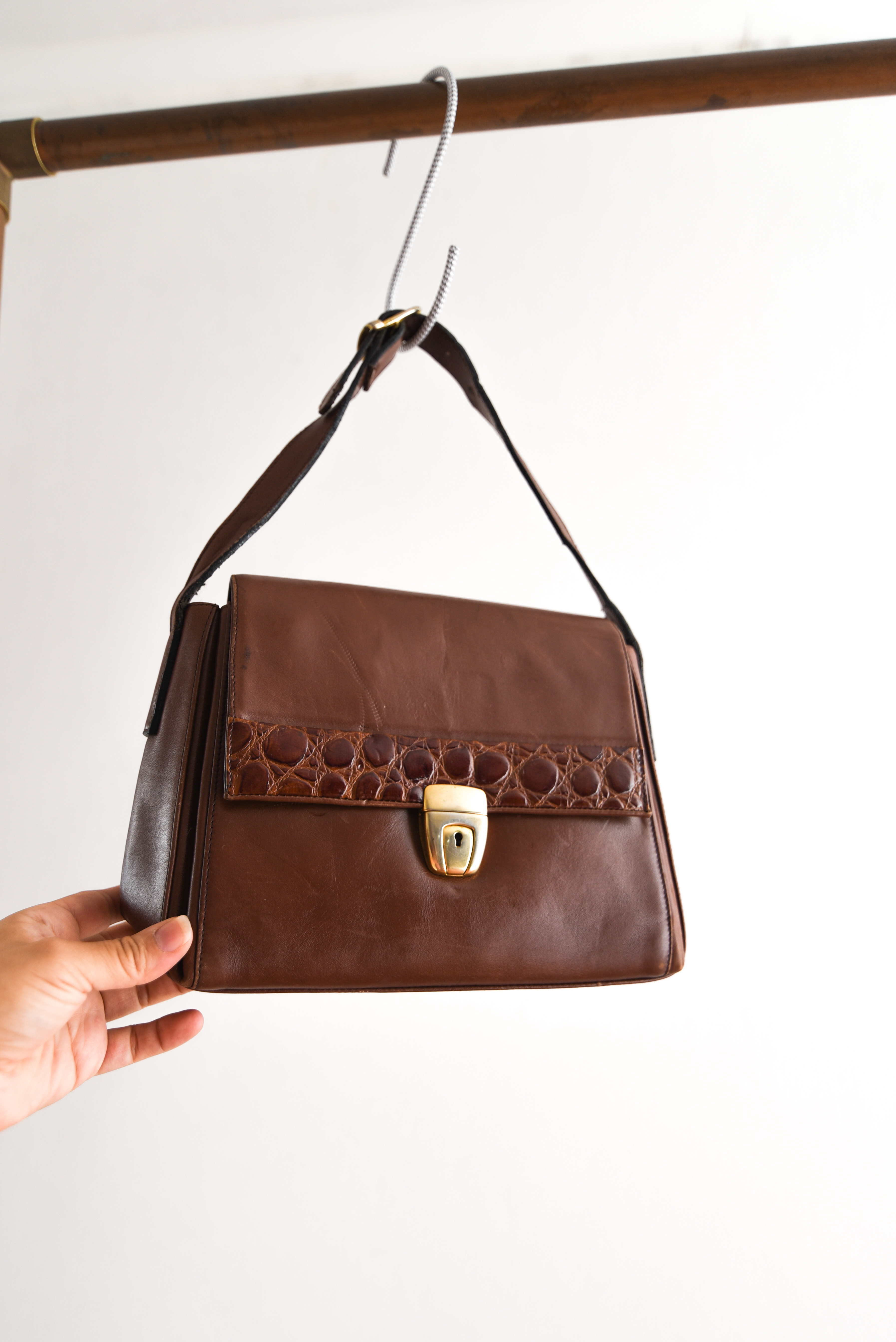 Cartera maletín vintage cuero