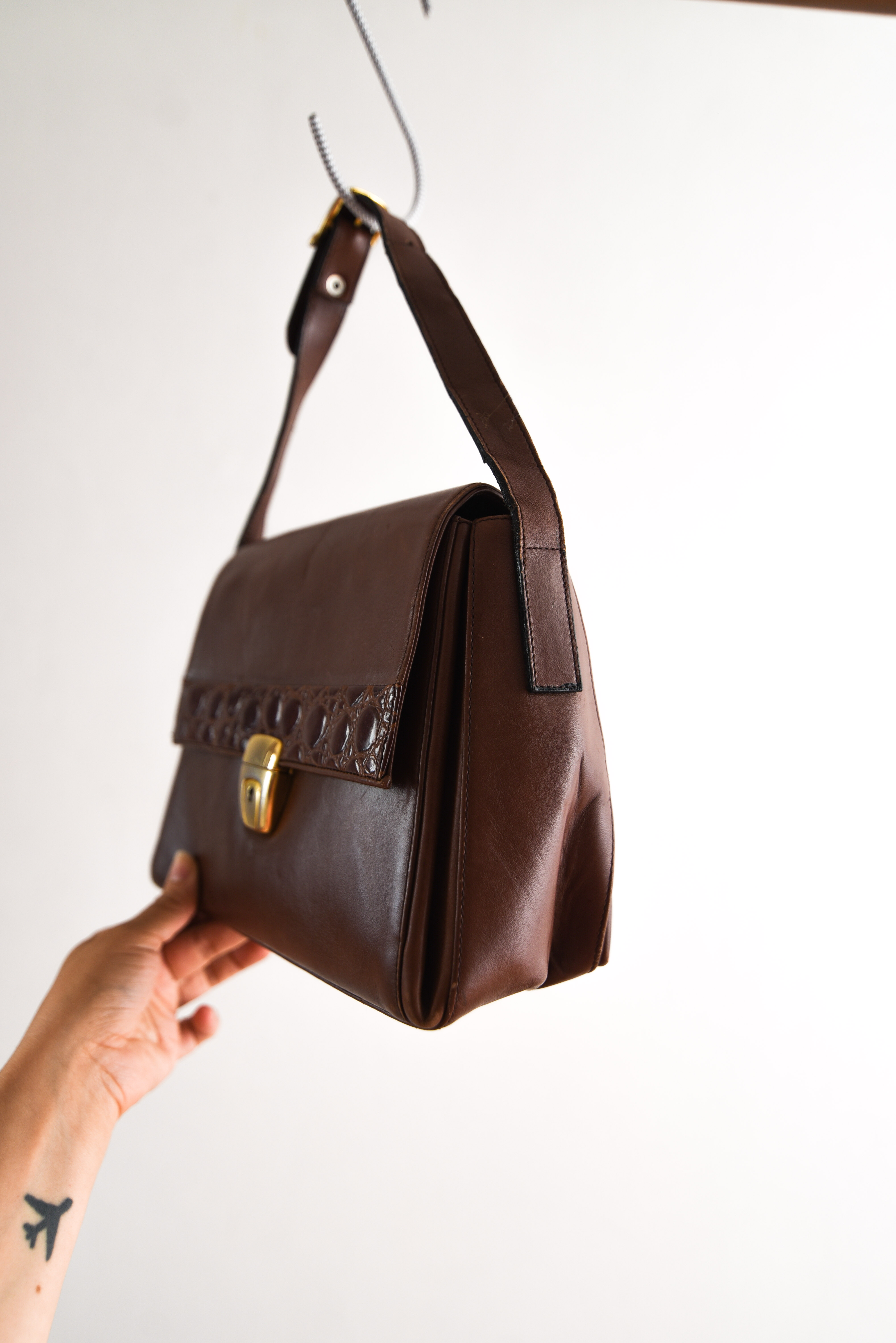 Cartera maletín vintage cuero