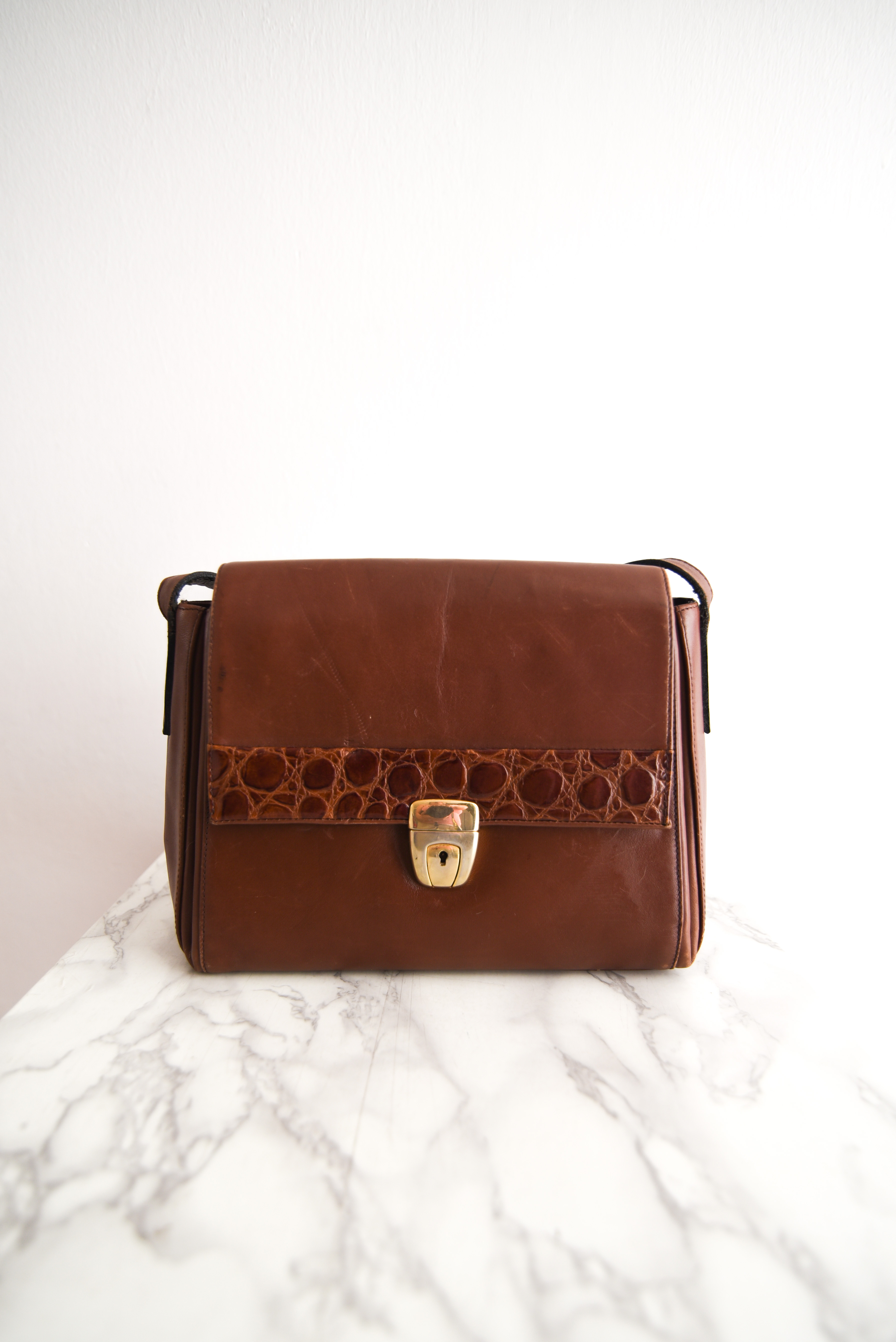 Cartera maletín vintage cuero