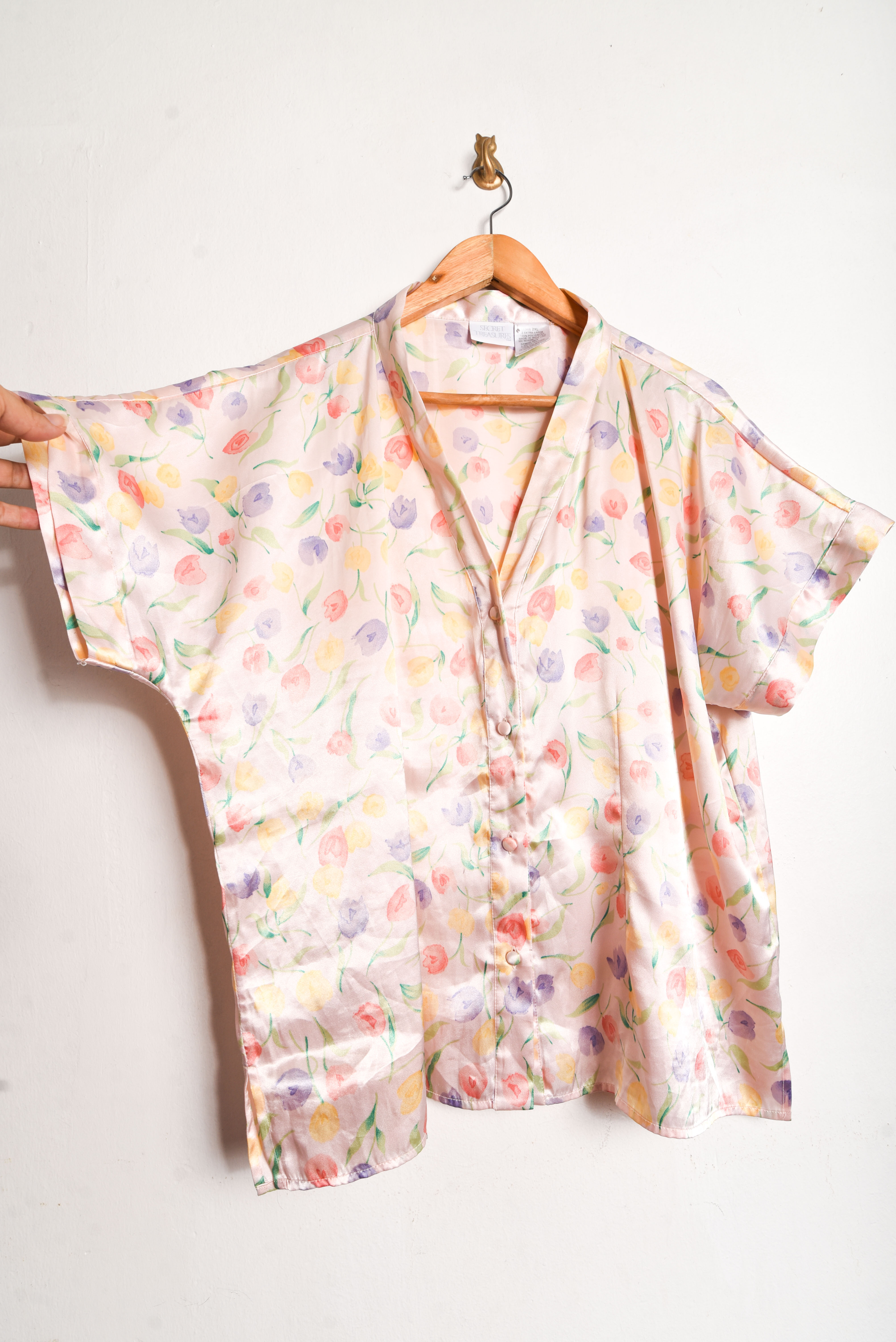Blusa lencera floral 90s