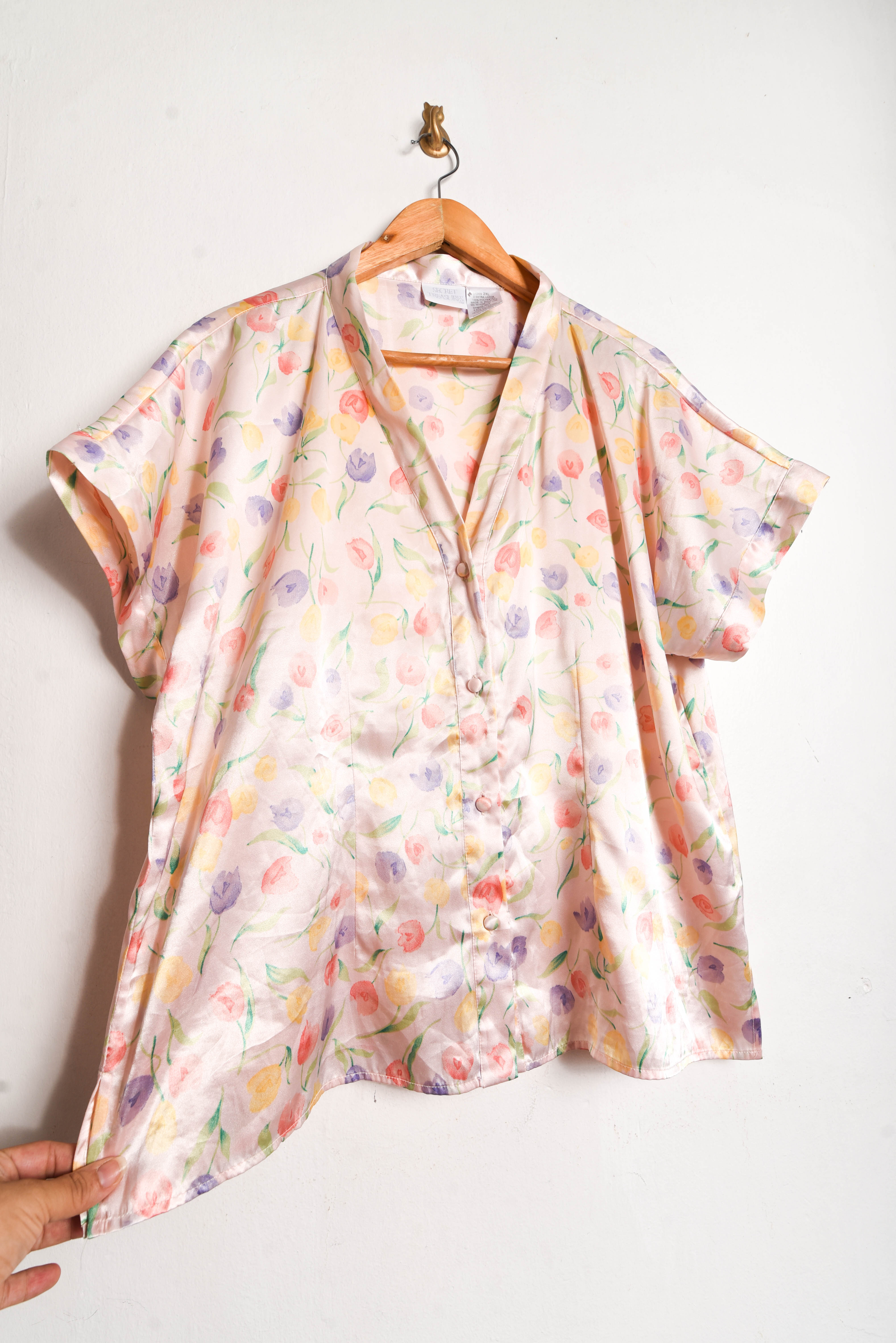 Blusa lencera floral 90s