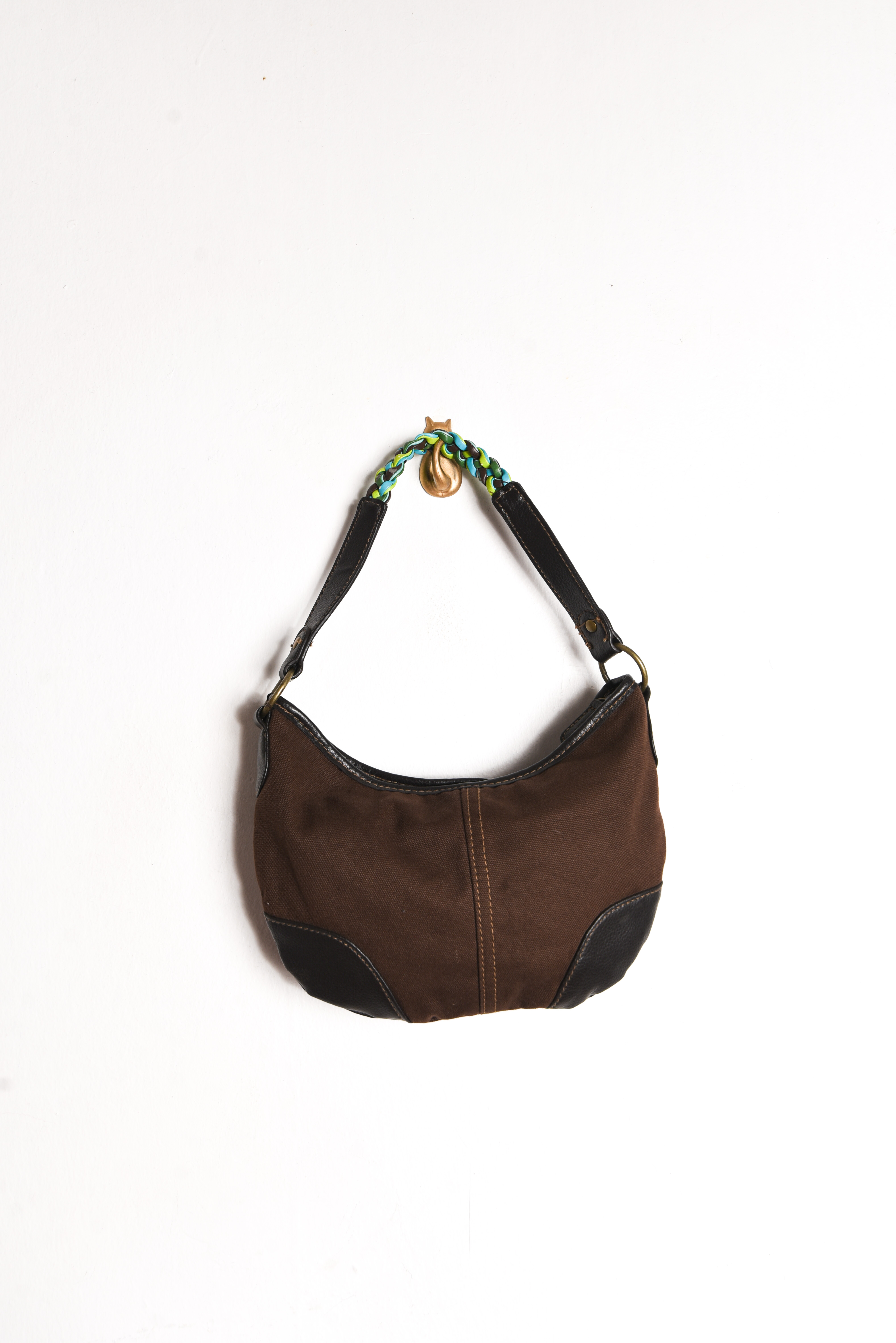 Cartera de hombro café 90s