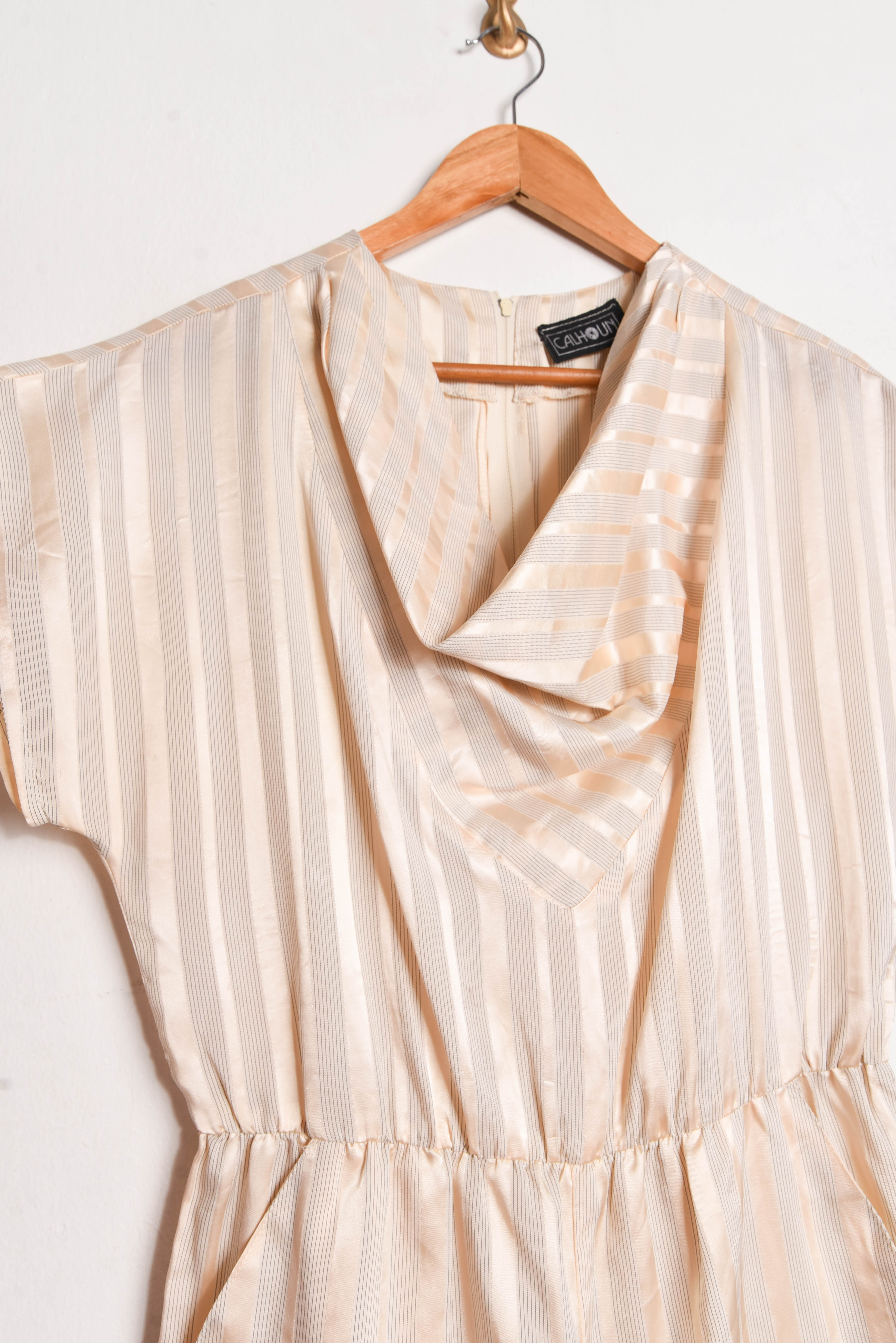 Enterito satinado drapeado vintage