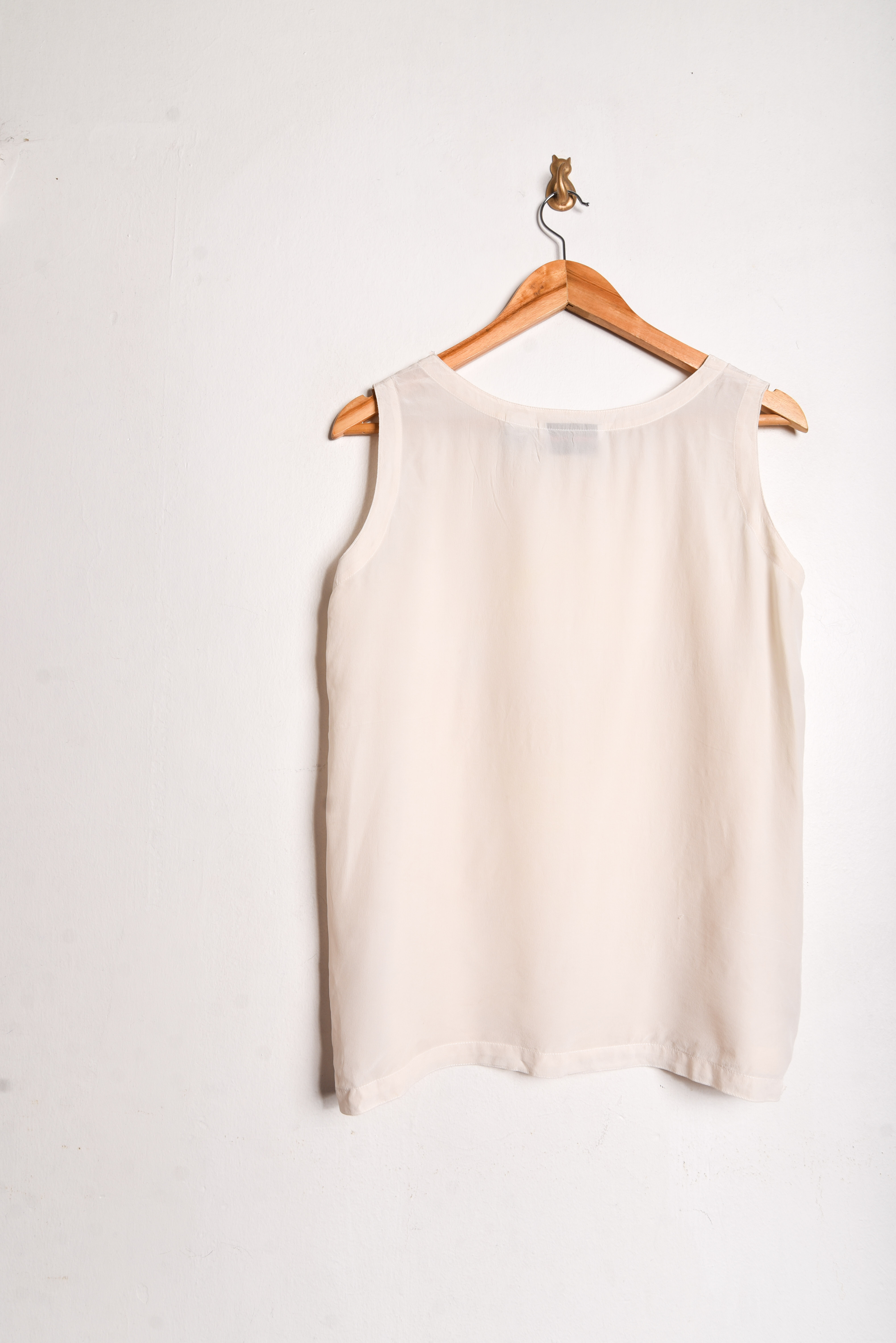 Top marfil seda vintage