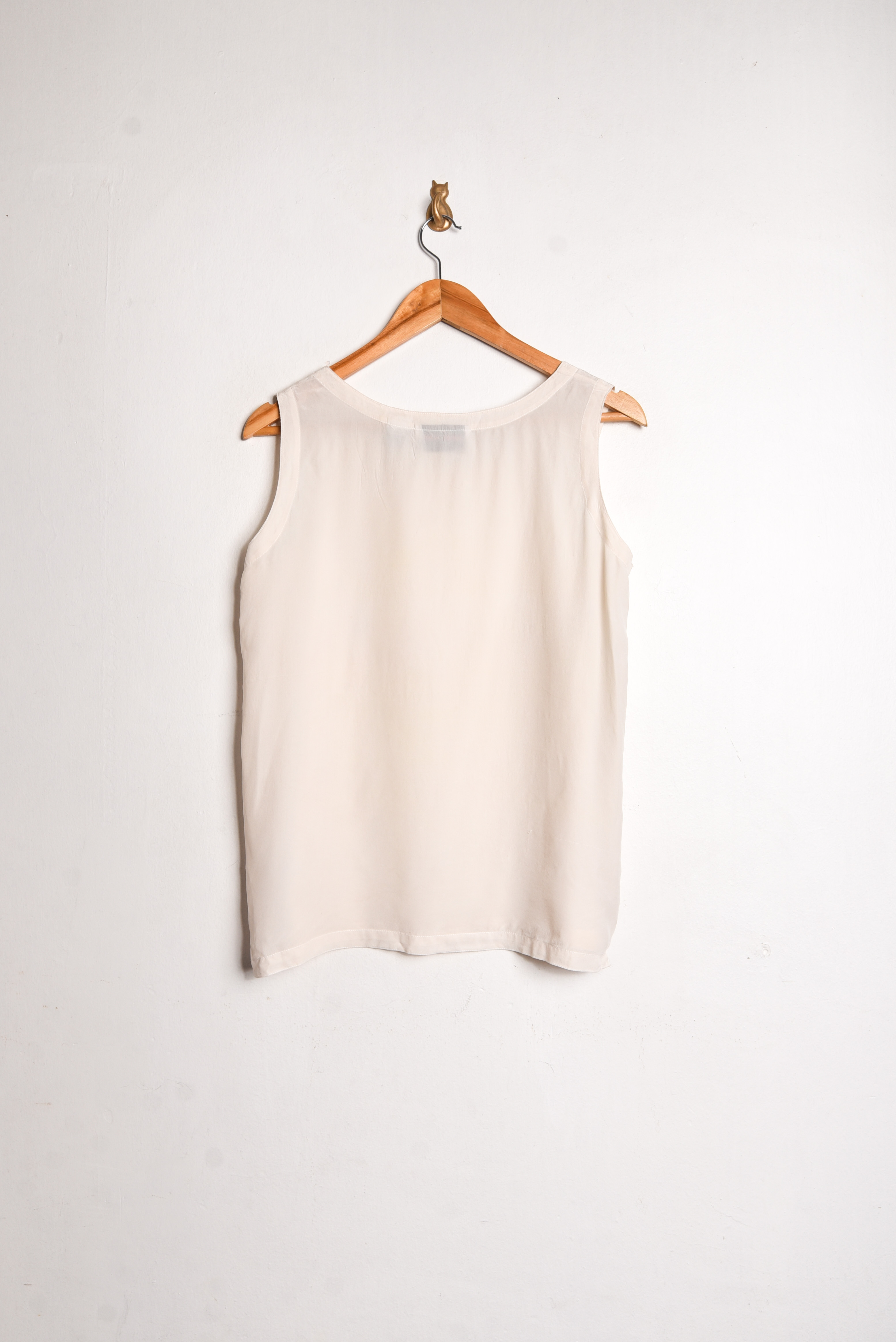 Top marfil seda vintage