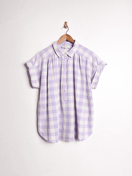 Top gingham lila pastel