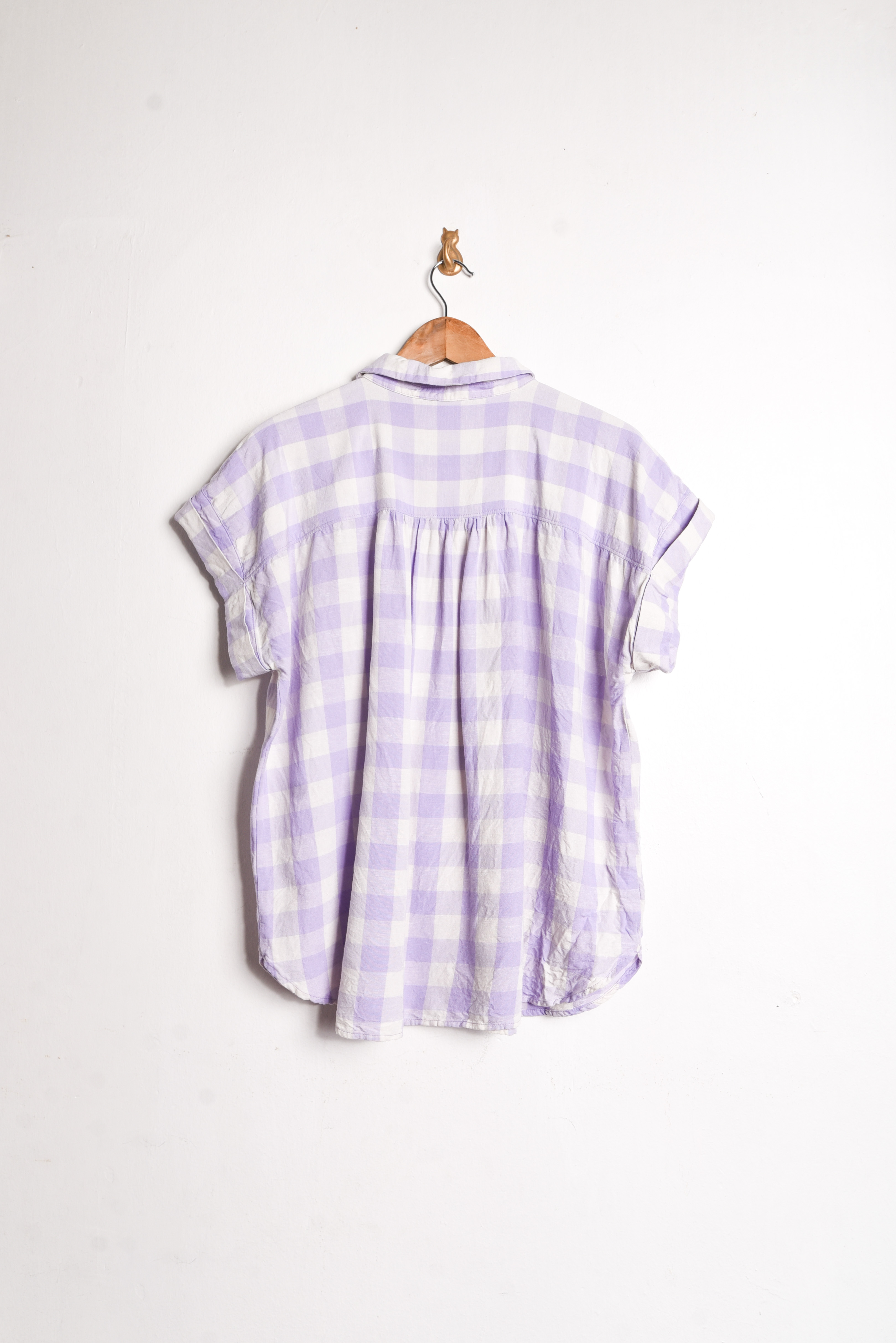 Top gingham lila pastel