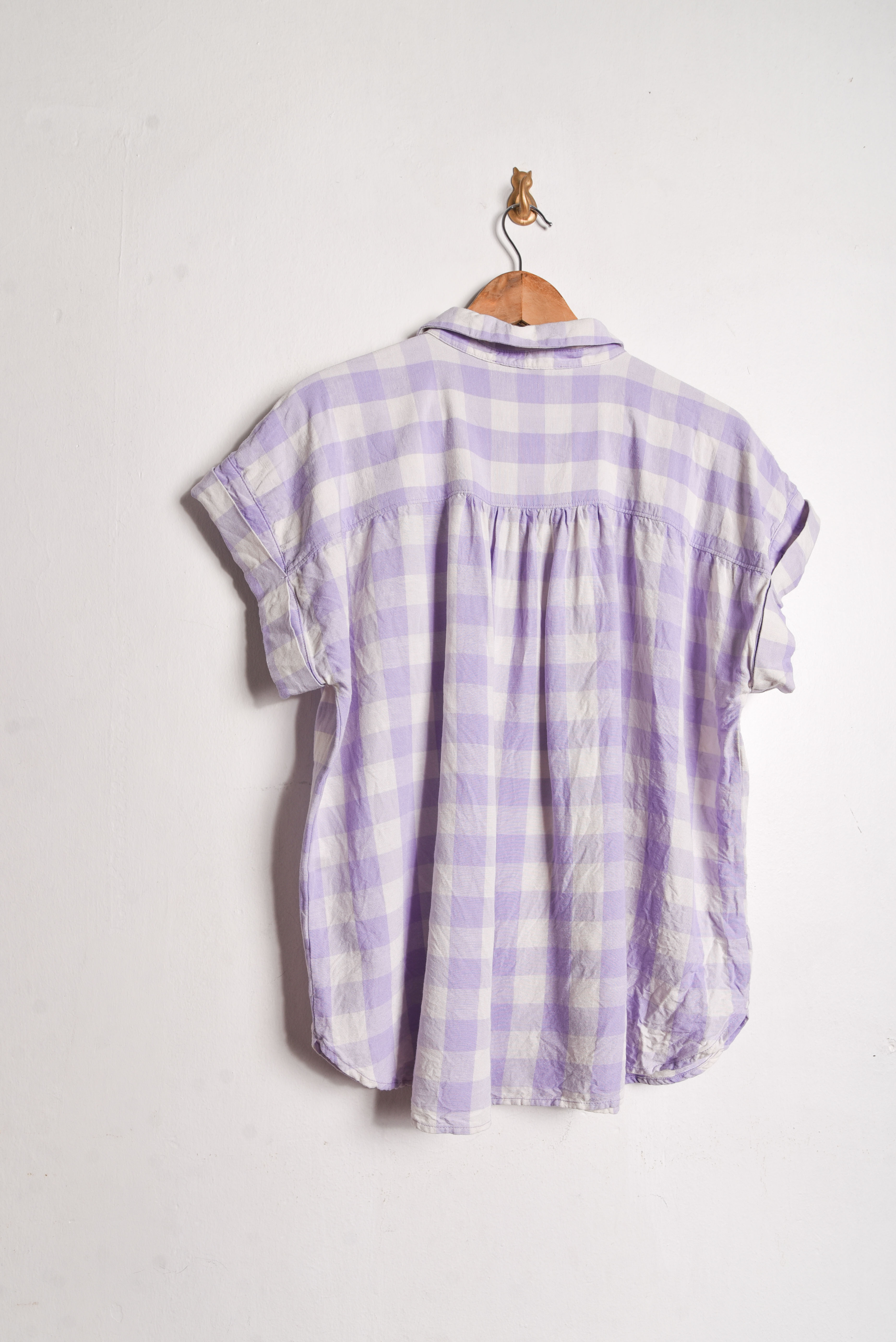 Top gingham lila pastel