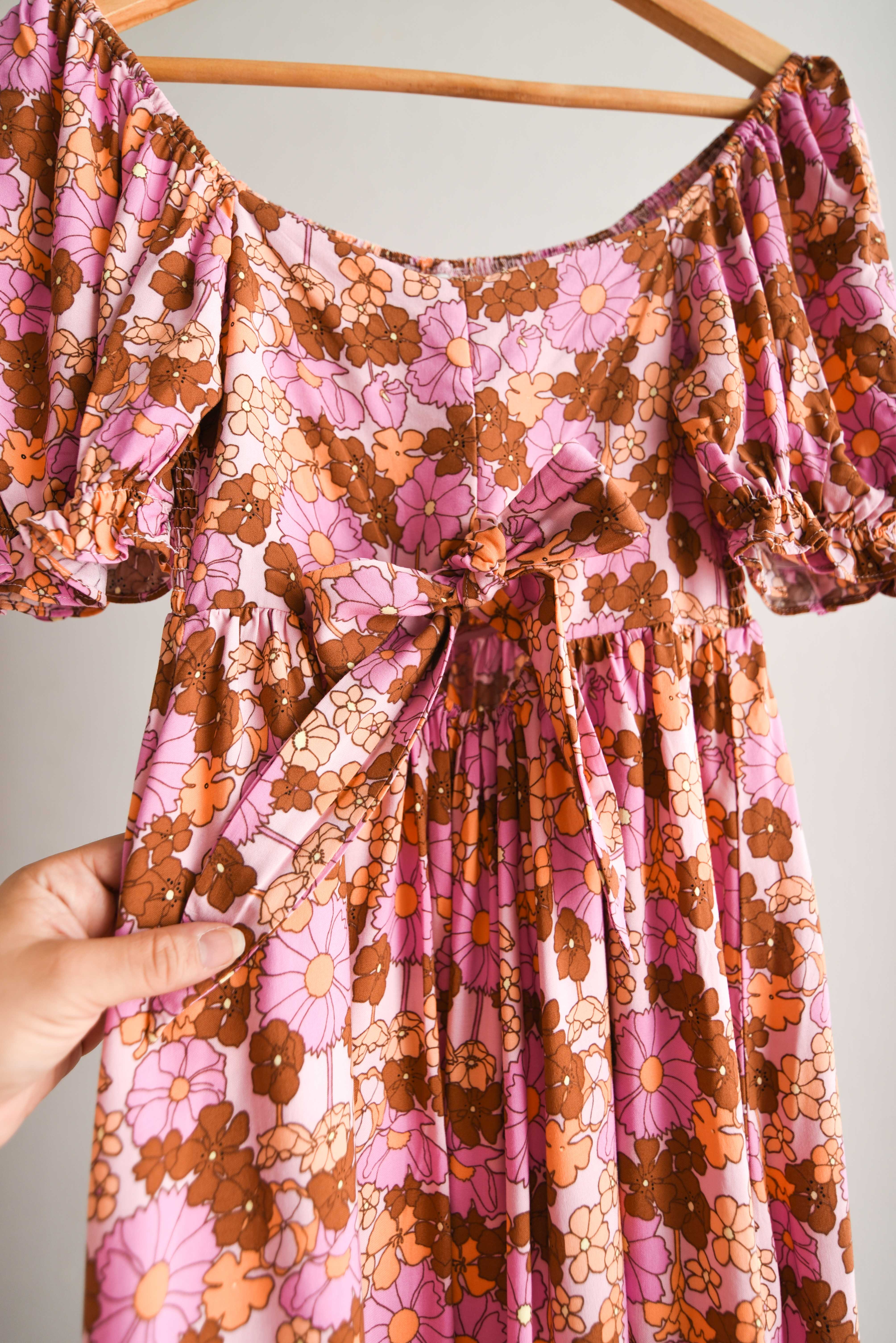 Vestido floral globo